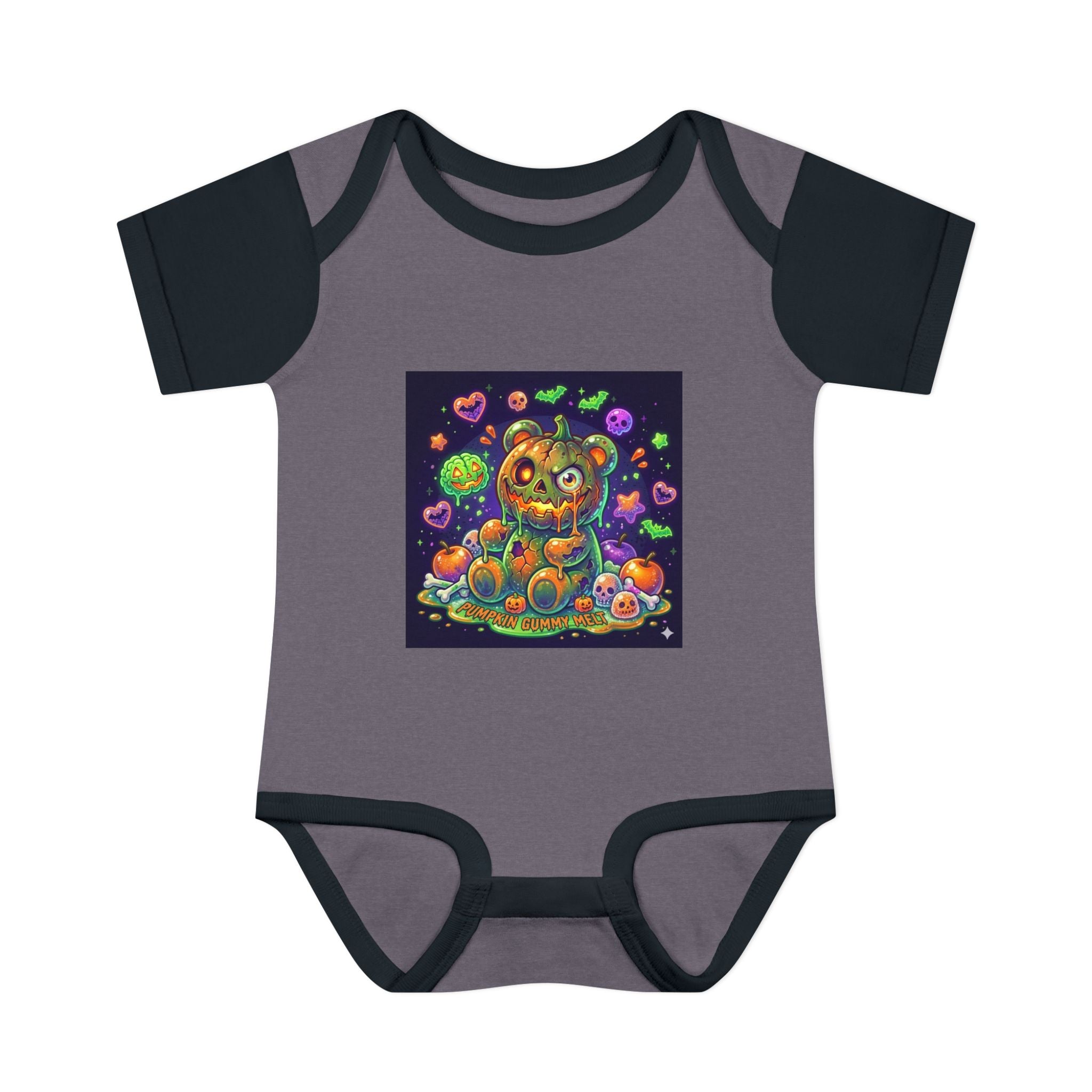 Halloween Pumpkin Head Gooey Gummy Bear - Infant Onesie