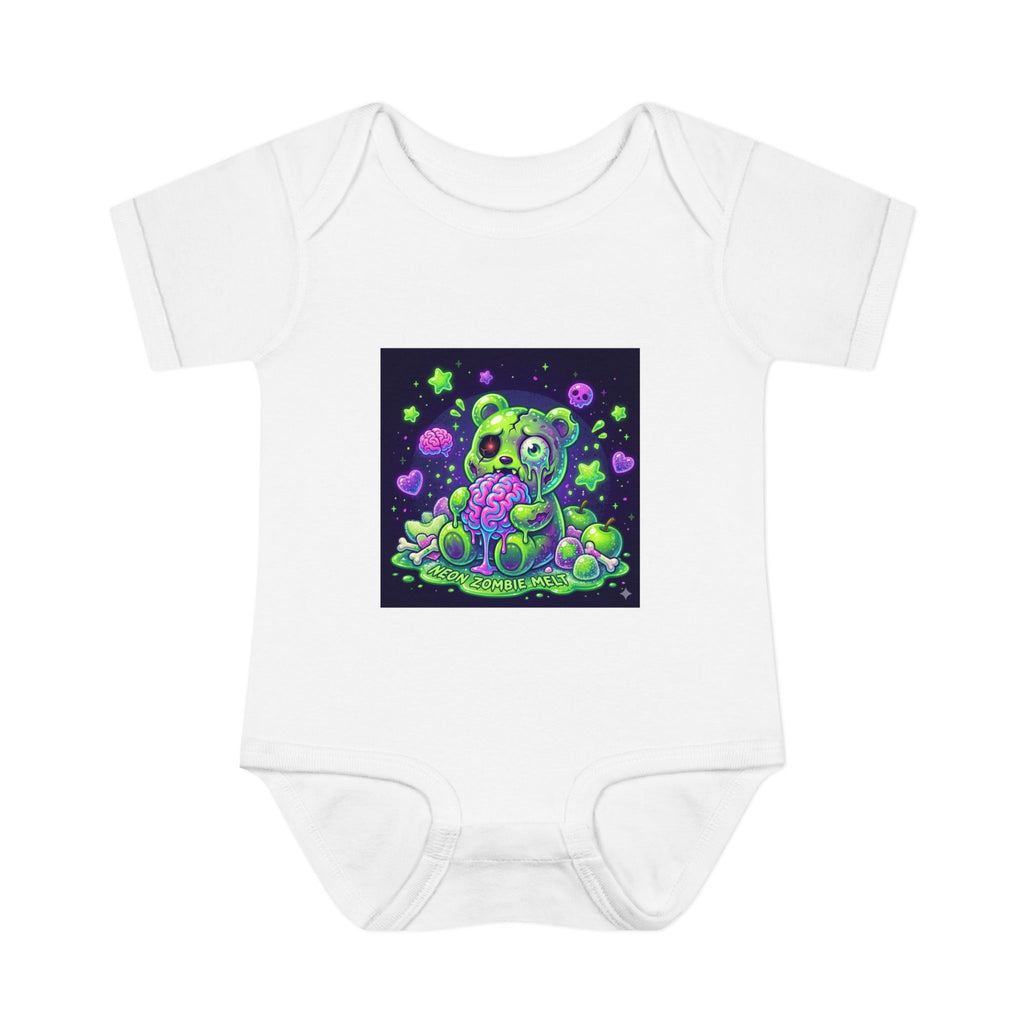 Baby Bodysuit — Neon Zombie Halloween Gooey Gummy Bear