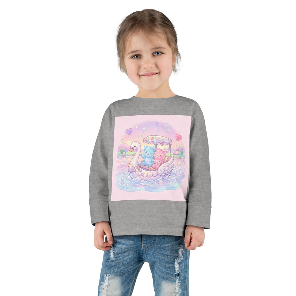 Swan Boat Ride, Oozy Bear Duo Friends- Graphic Long Sleeve Shirts