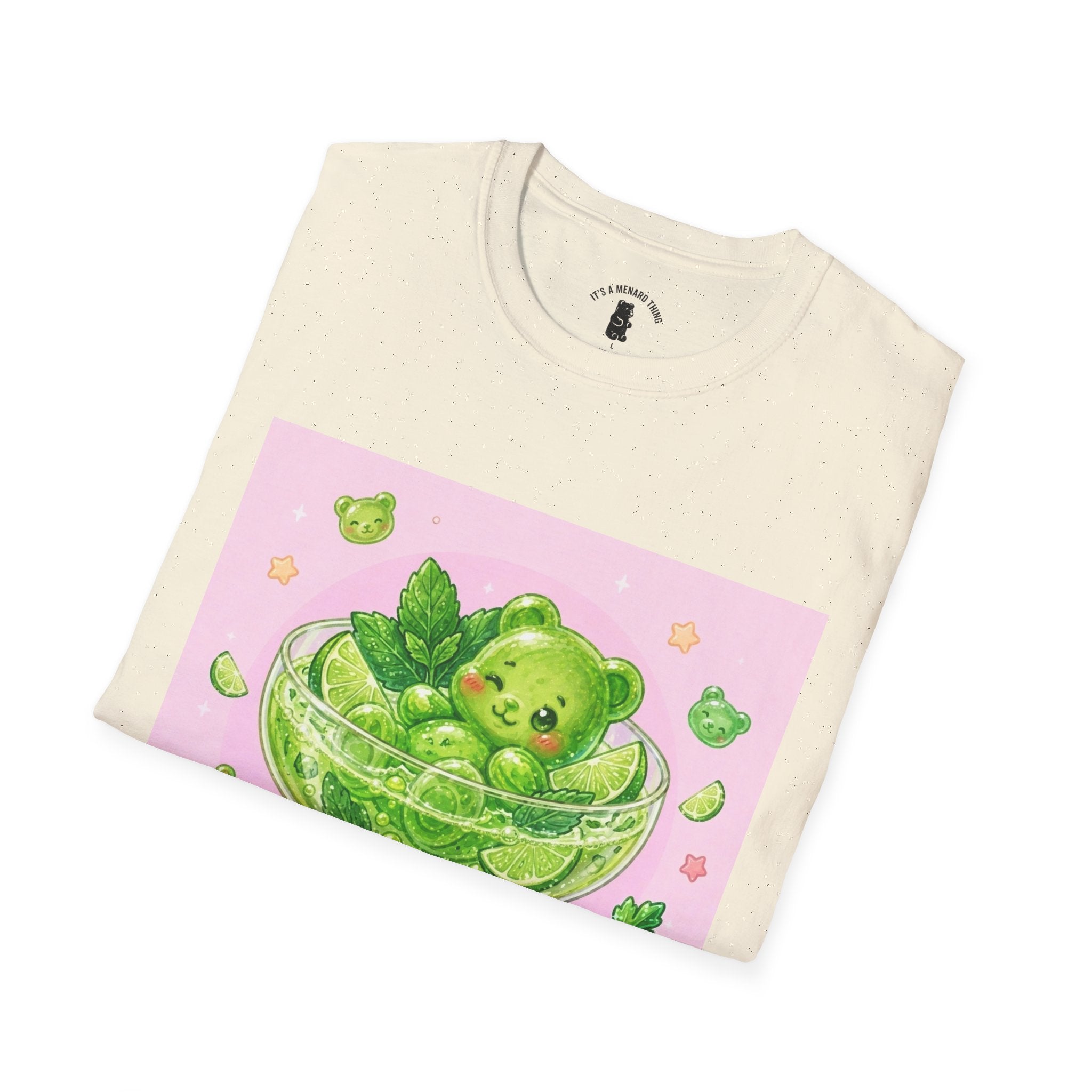 Lime Green Smooth Margaritta Boozy Gooey Gummy Bear- Kawaii Graphic T-Shirt