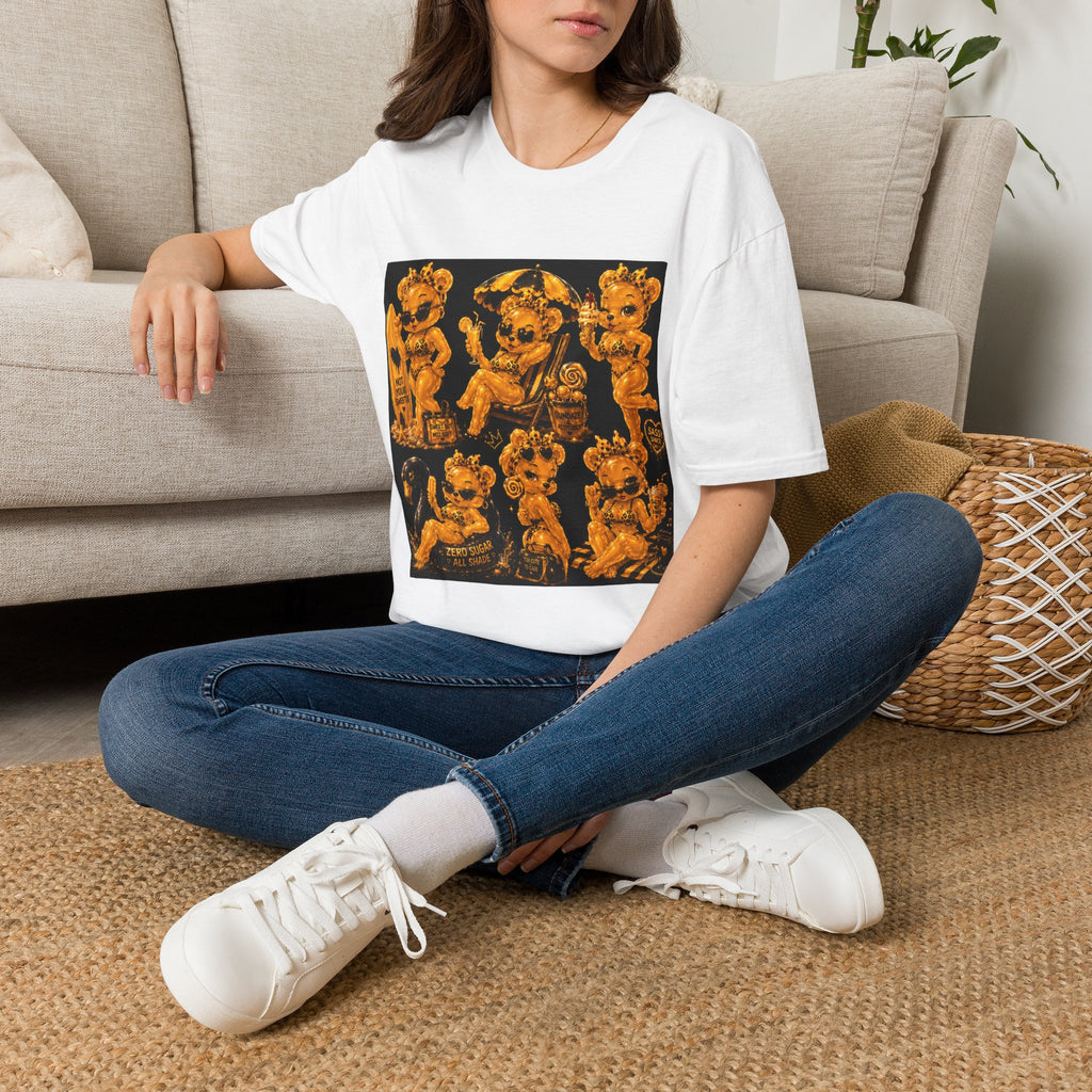 Vintage Style Oozy Bear Beach Babe Pin Up- Adult Graphic Shirt (18+)