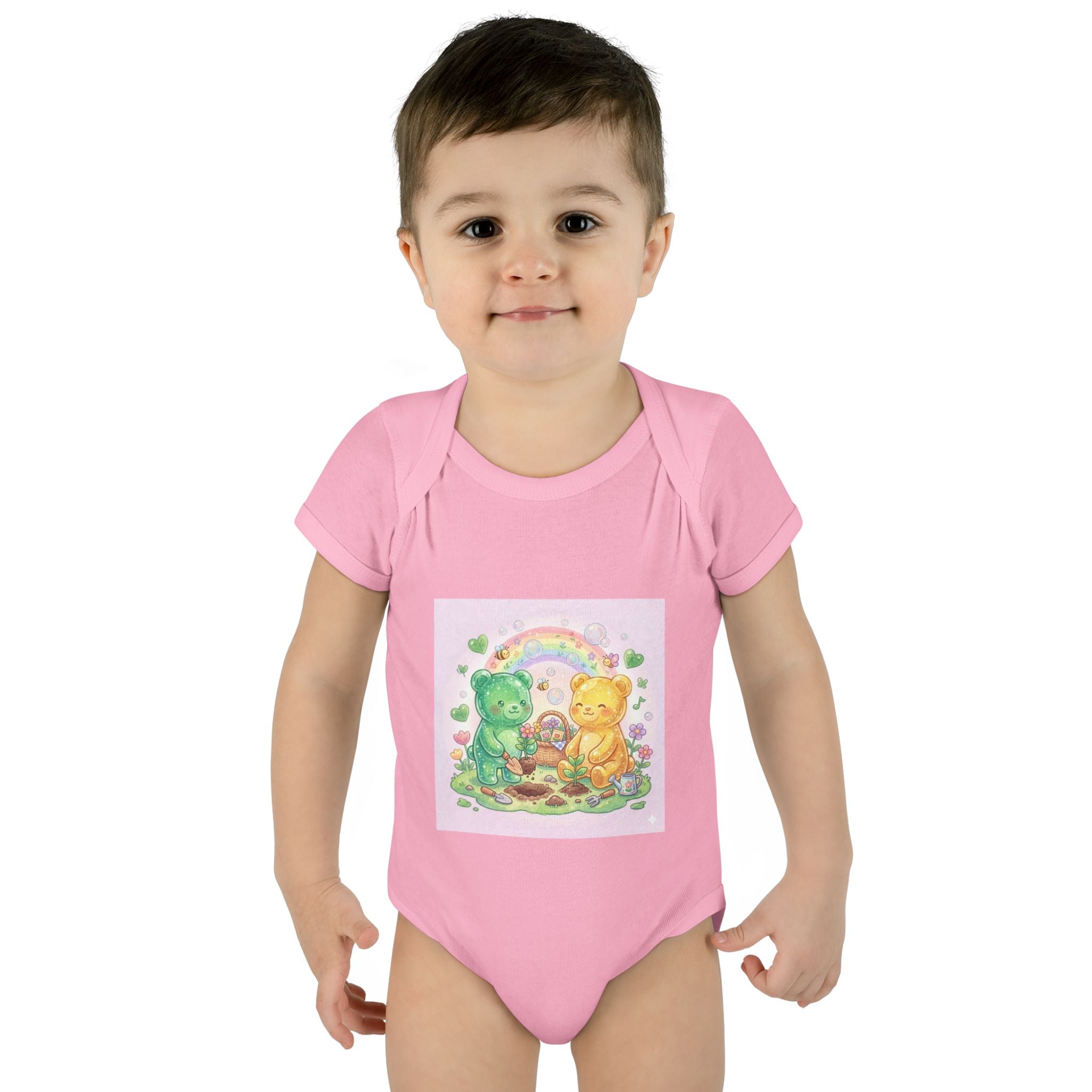 Infant Bodysuit — Gooey Gummy Bears Gardening Baby Onesie