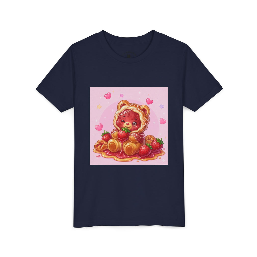 Strawberry Danish Gooey Gummy Bear Graphic Kids T‑Shirt