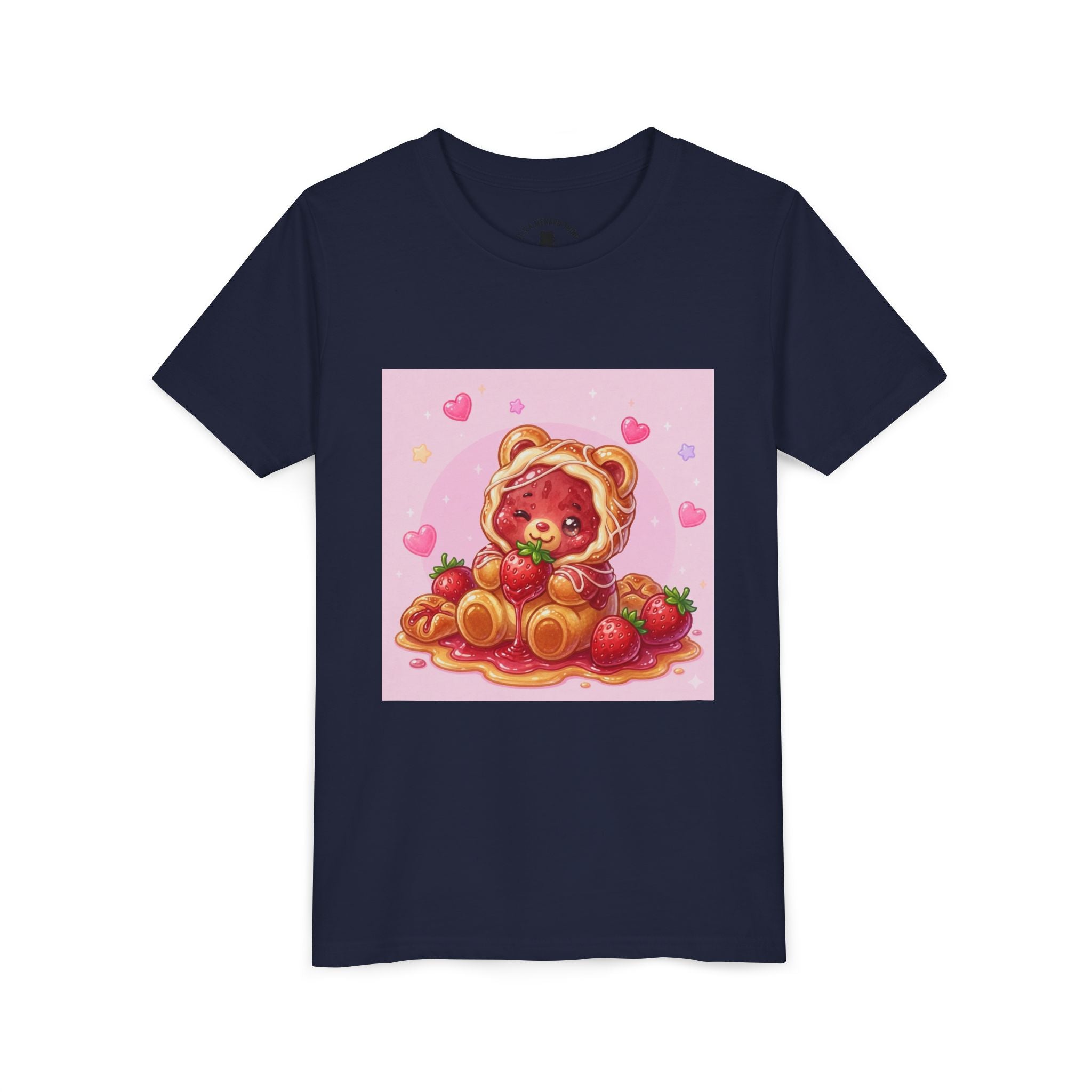 Strawberry Danish Gooey Gummy Bear Graphic Kids T‑Shirt