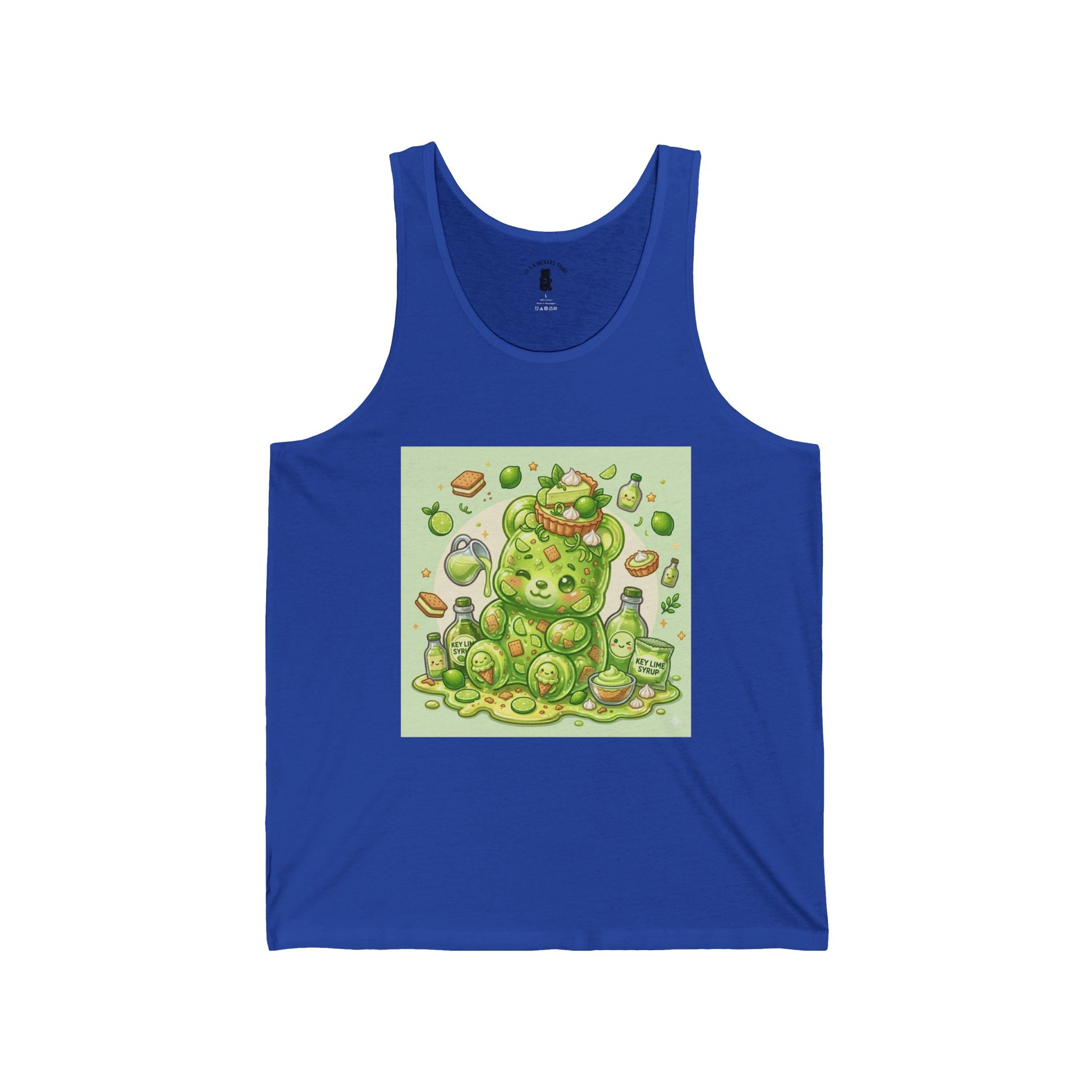 Key Lime Pie & Whipe Cream, Green Gooey Gummy Bear — Kawaii Graphic Tank