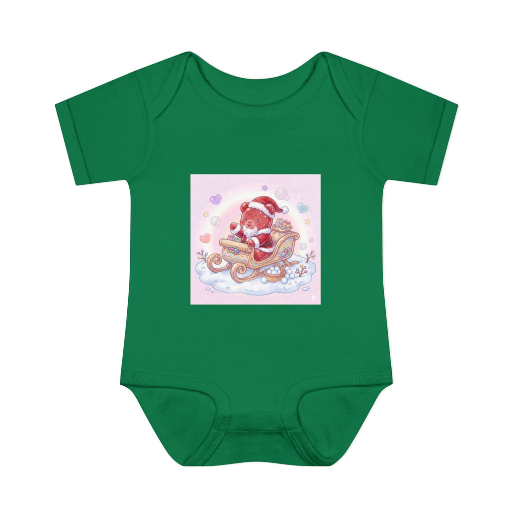Baby Bodysuit – Gooey Gummy Santa in Sleigh Christmas Infant Onesie