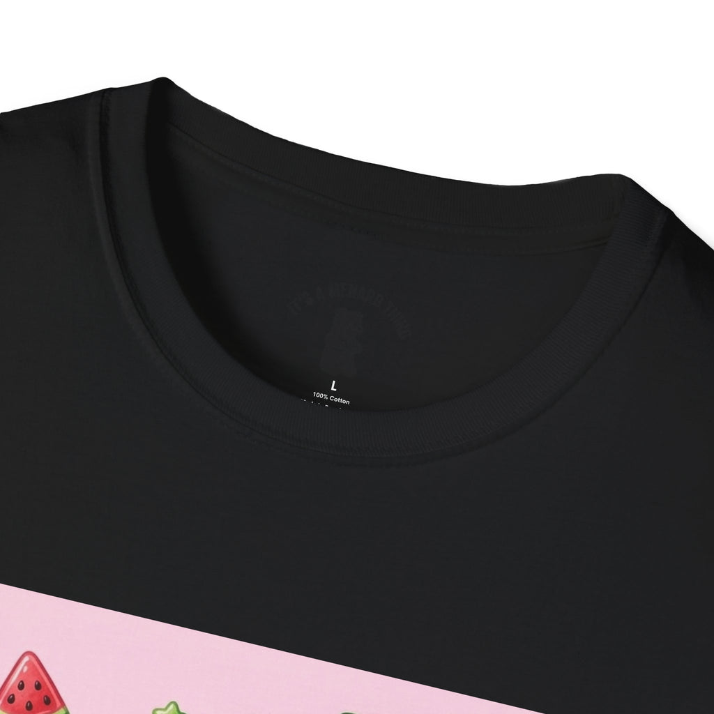 Watermelon Lollipop Gooey Gummy Bear T-Shirt — Kawaii Fruit Graphic Tee