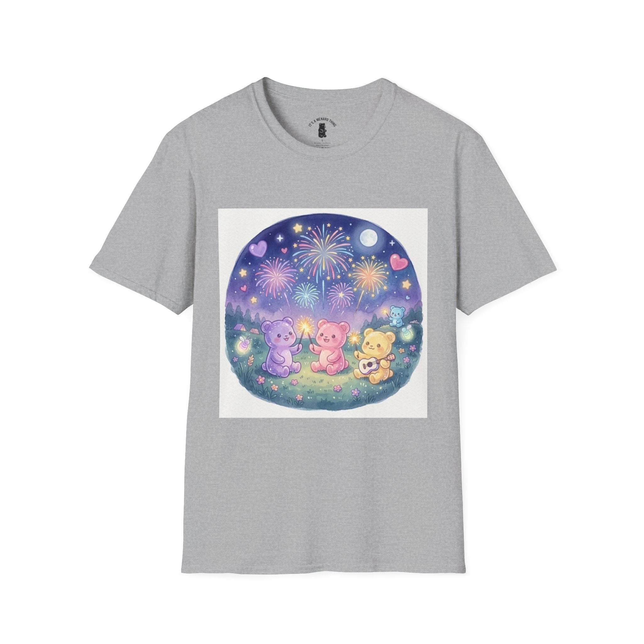 Firework wonder, Gooey Gummy bear Friends- Kawaii Graphic T-Shirt
