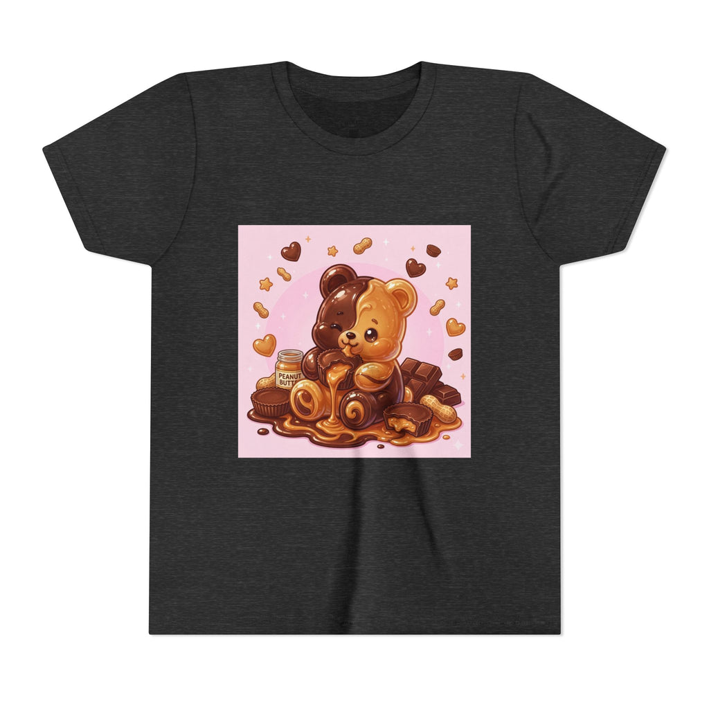 Kids Chocolate & Peanut Butter candy Gooey Gummy Youth Short Sleeve Shirt