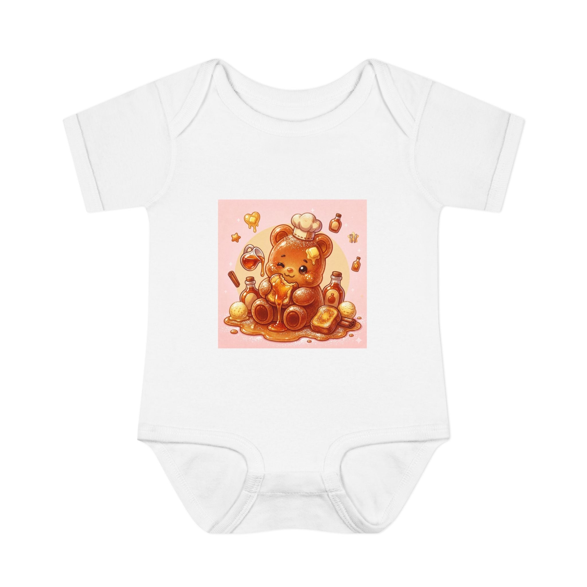 French Toast Gooey with Syrup Gummy Bear & Hearts Design