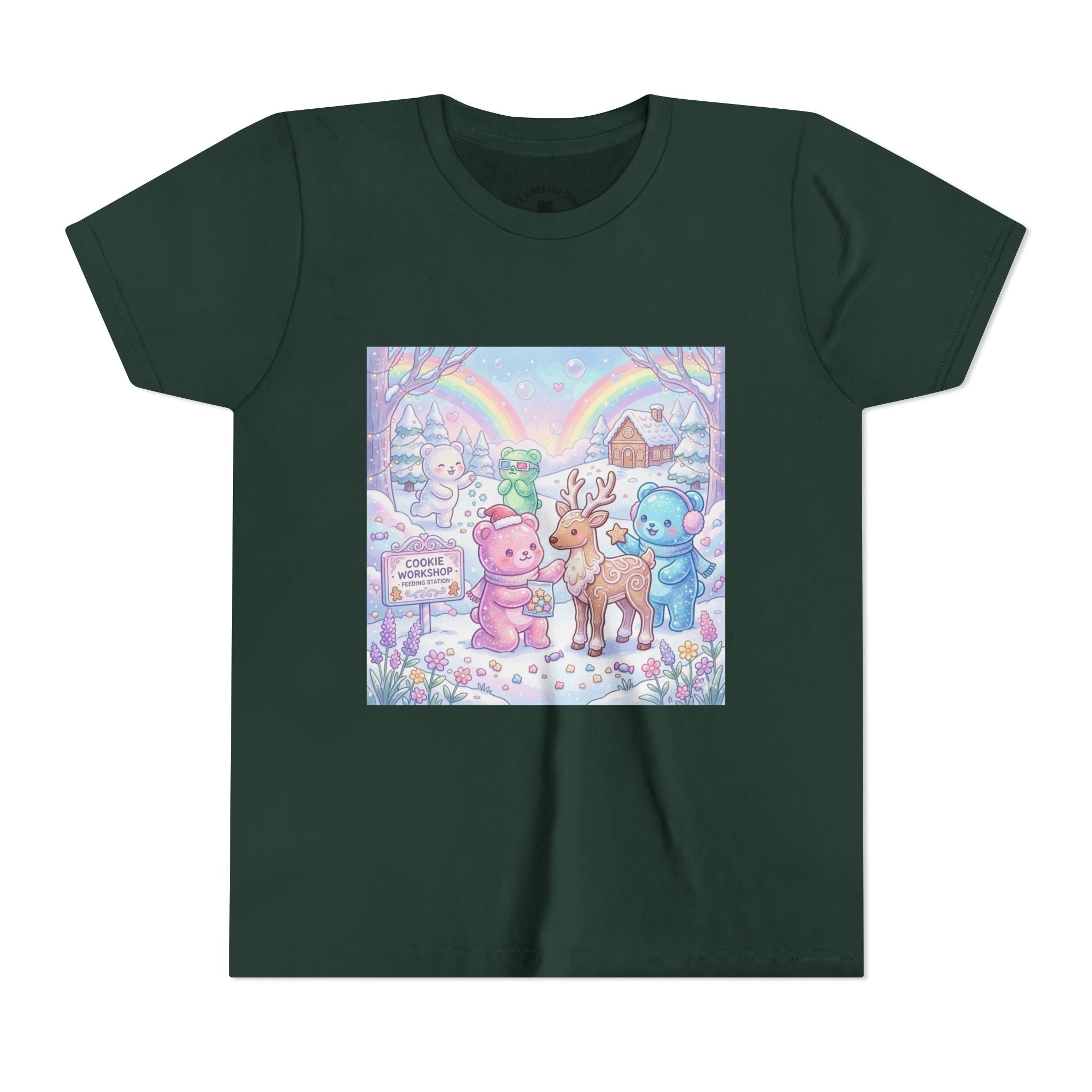 Gooey Gummies Feed Reindeer Graphic Youth Shirt