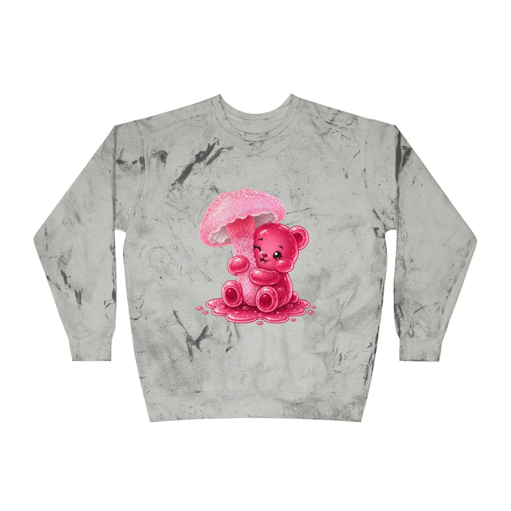 Ultra Pretty Pink Mushroom, Gooey Gummy Bear— Kawaii Graphic Sweatshirt