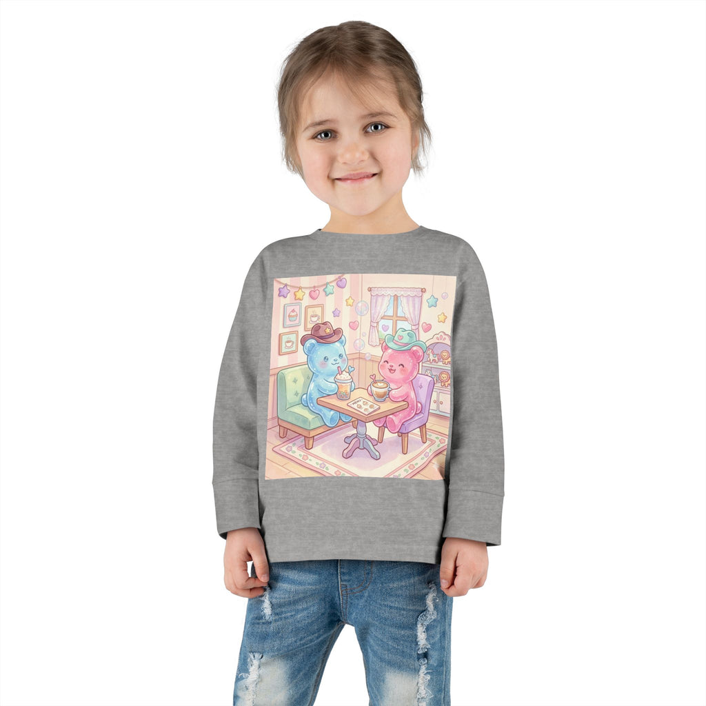 Cowboy Coffee Break, Oozy Bear Duo Friends- Graphic Long Sleeve Shirt
