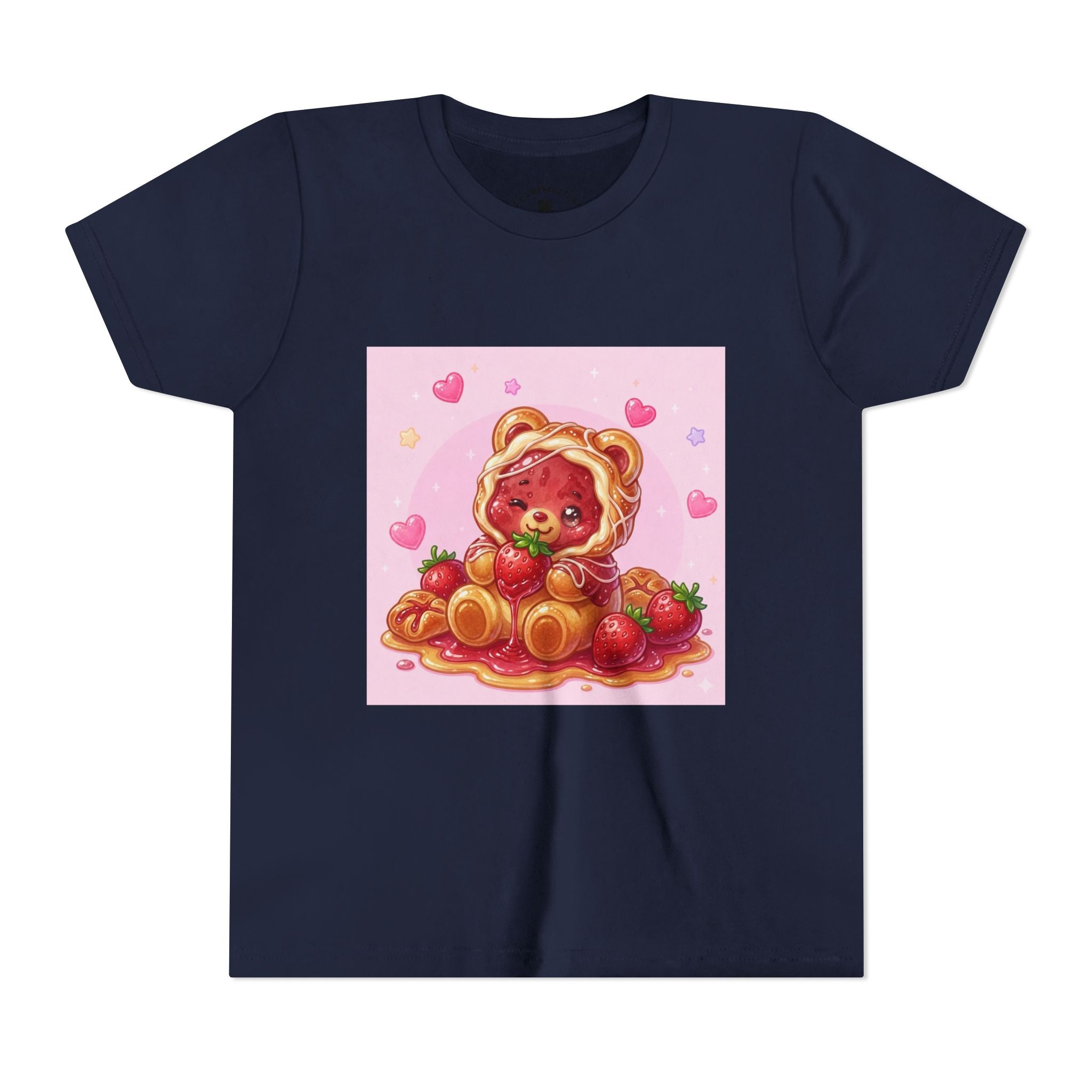 Strawberry Danish Gooey Gummy Bear Graphic Kids T‑Shirt