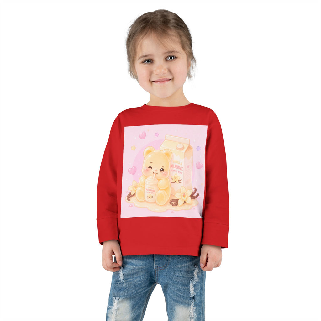 Vanilla Milkshake Oozy Bear Friend- Graphic Long Sleeve Shirt