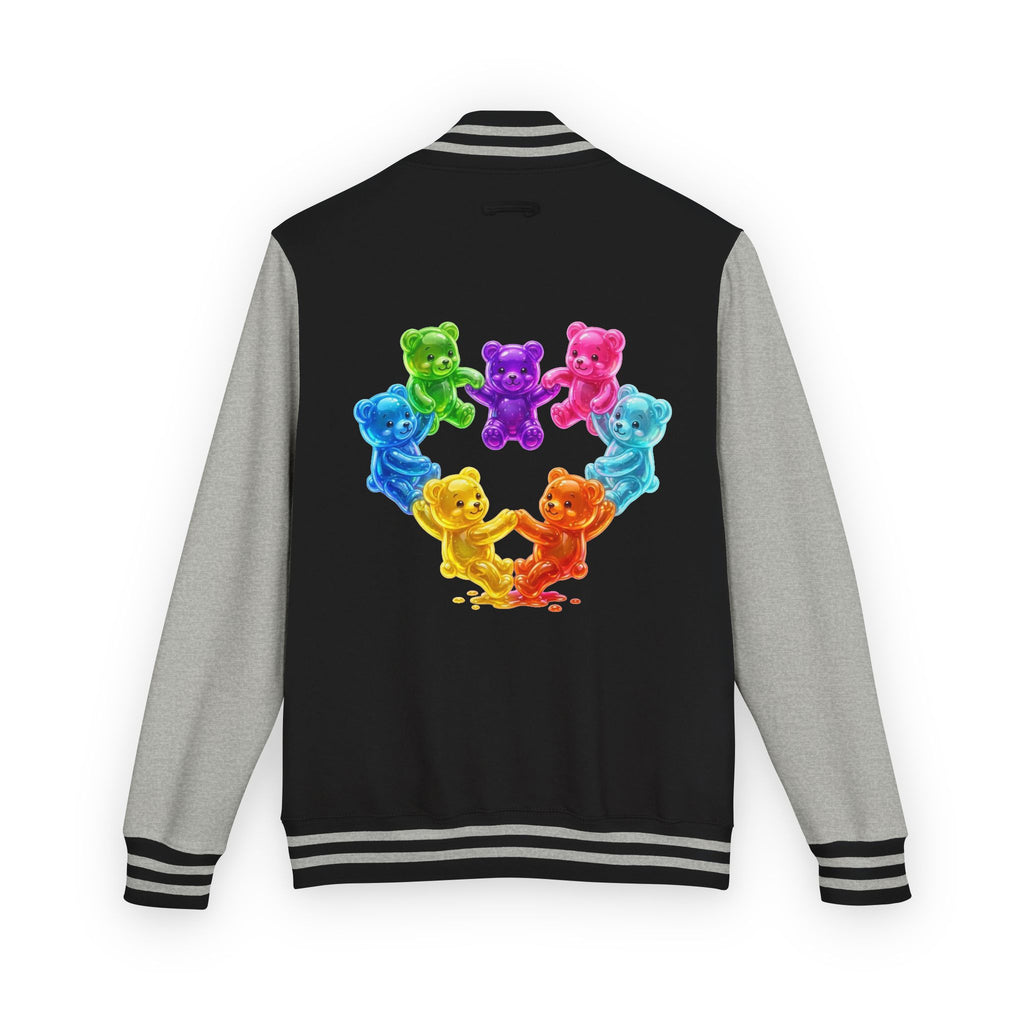 Rainbow Oozy Gummy Bear Heart Special Addition- Lettermen Graphic Jacket