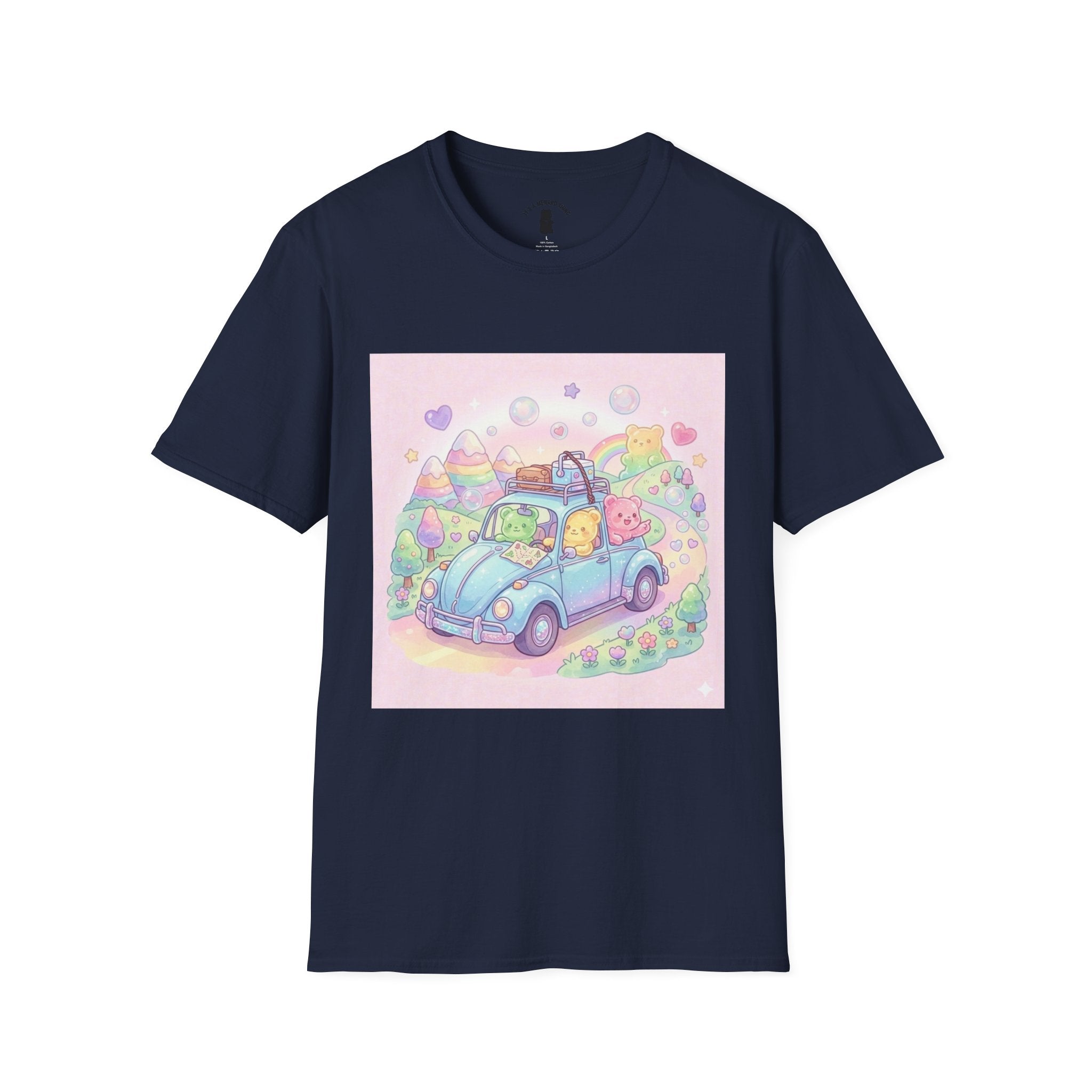 Buggy Road trip, Gooey Gummy Friends Adventure — Kawaii Graphic T-Shirt