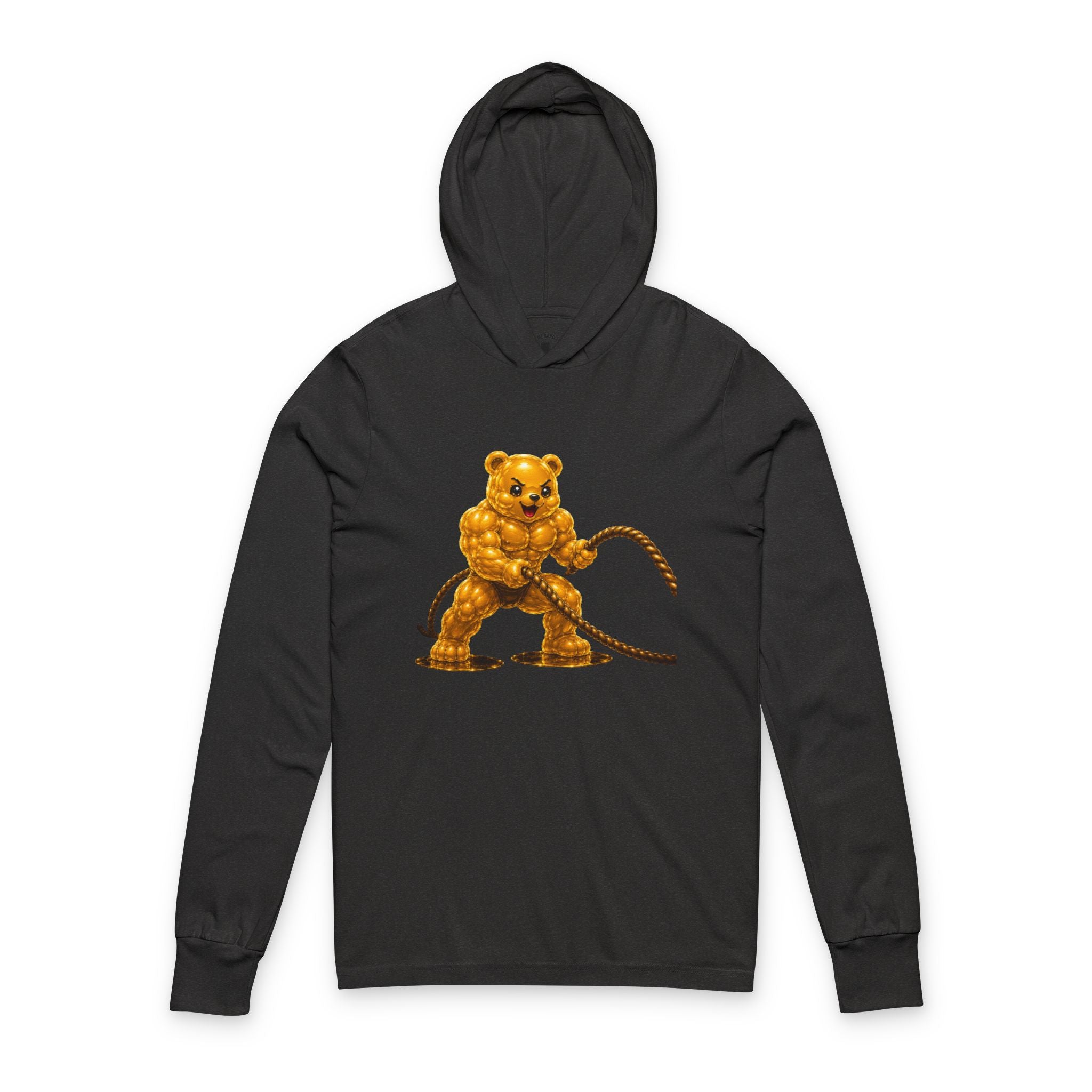 Rope Workout Training, Golden Oozy Buff Bear Gummy Gym Addition- Adult Workout Sweatshirt