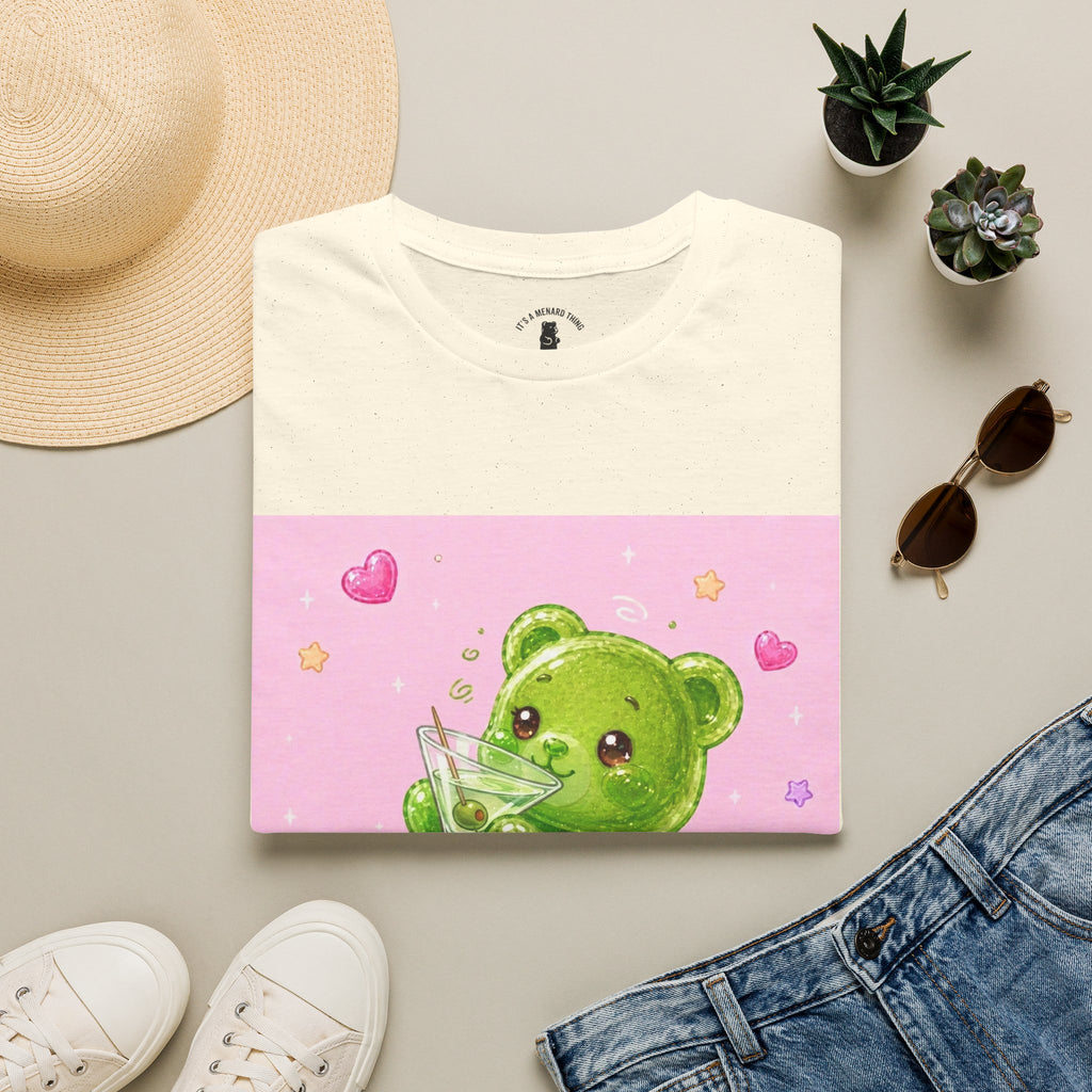 Yummy Martini, Green Oozy Boozy Gummy Drinking Pal- Kawaii Graphic Shirt