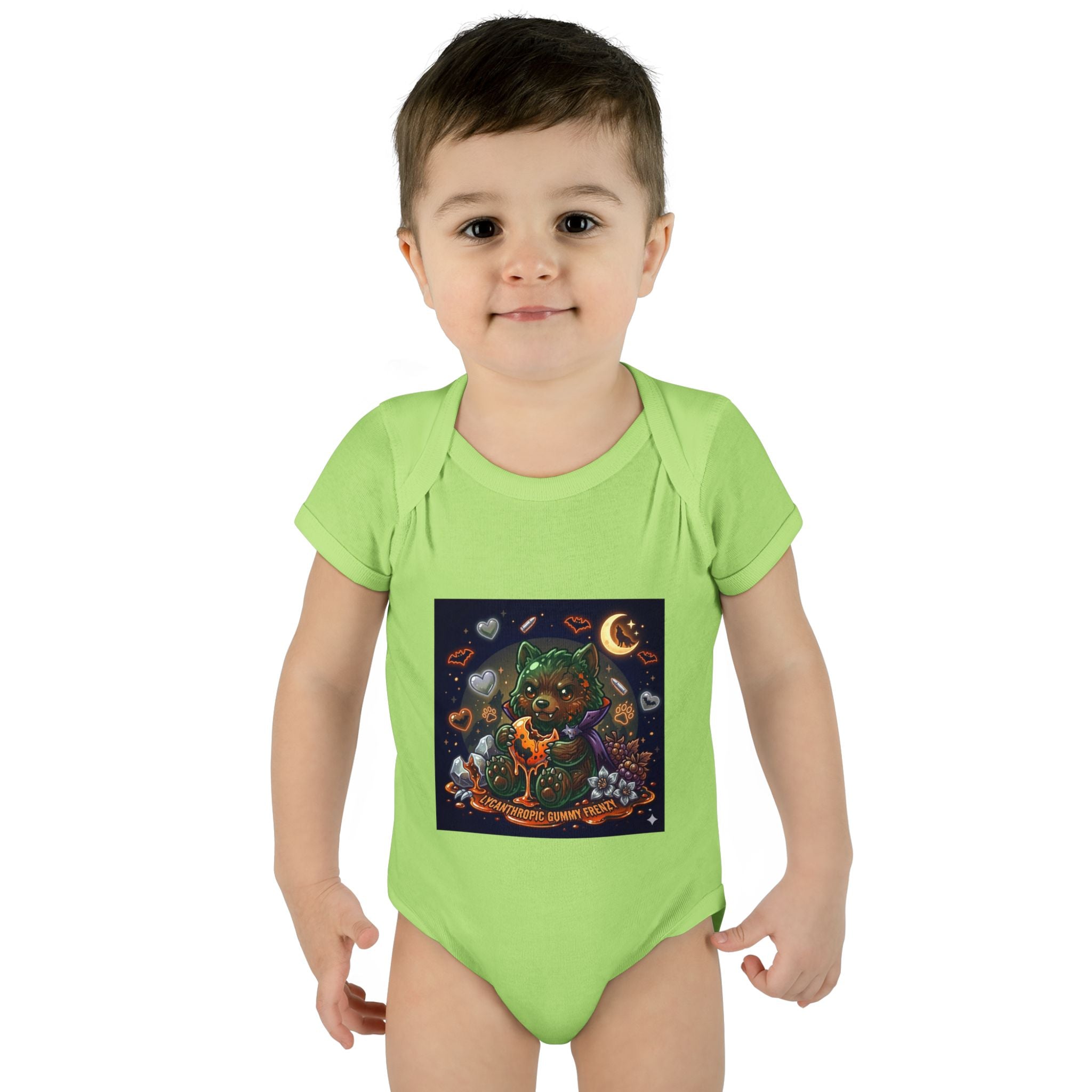Baby Bodysuit — Cute Halloween Werewolf Gooey Bear