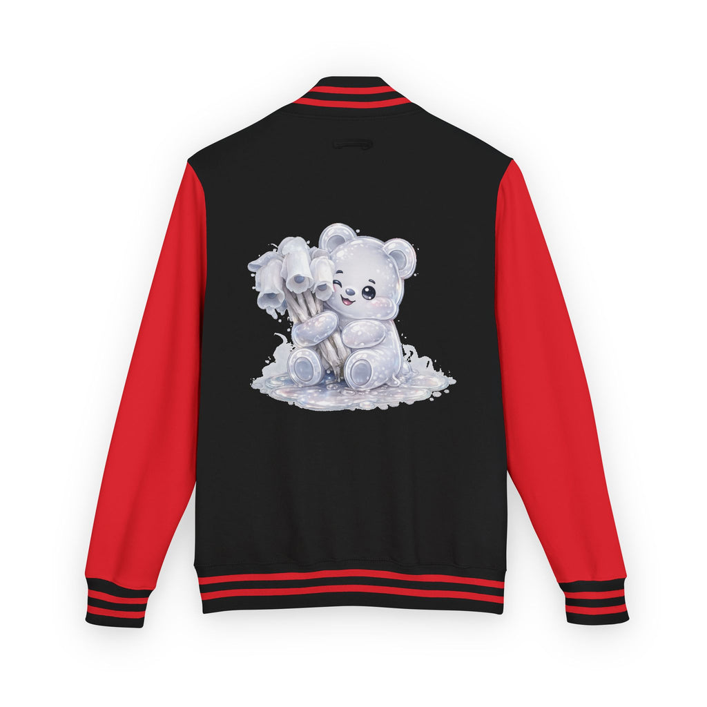 White Ghost Pipe Custer, Oozy Bears Mushroom Special- Letterman Graphic Jacket