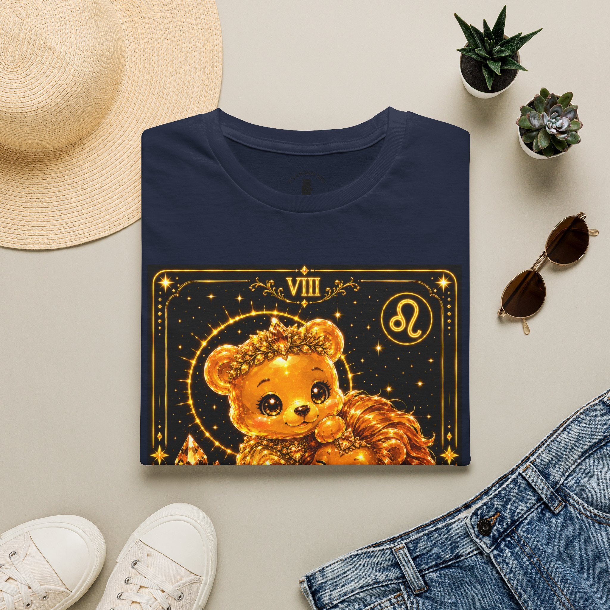 Strength Tarot Golden Lion & Oozy Bear Friend Special Addition- Graphic Shirt