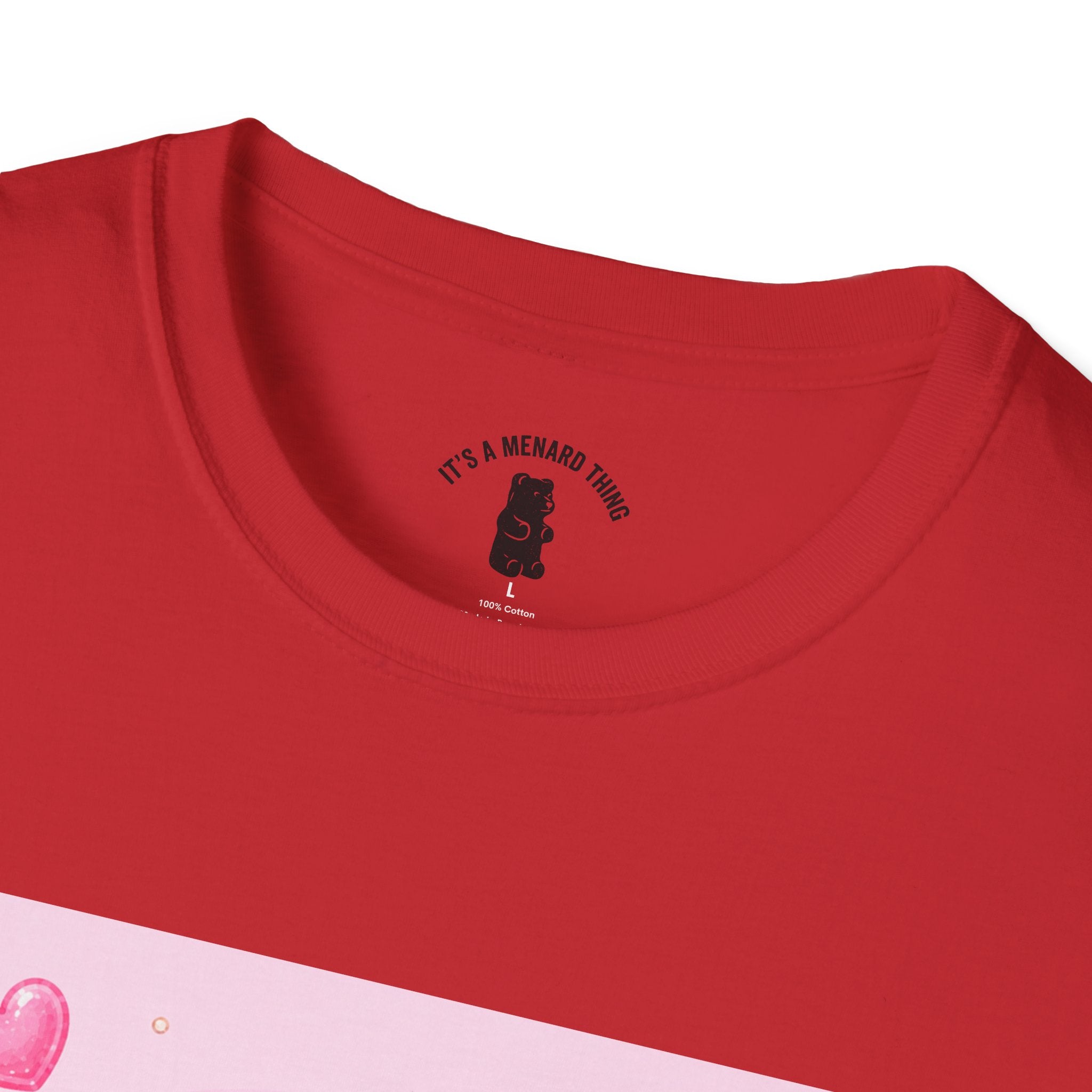 Champagne Pink Boozy Gooey Gummy Bear- Kawaii Graphic T-Shirt