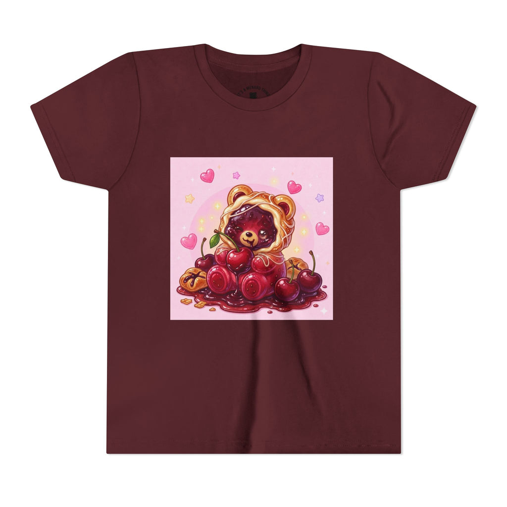 Cherry Danish Gooey Gummy Bear Graphic Youth T-Shirt