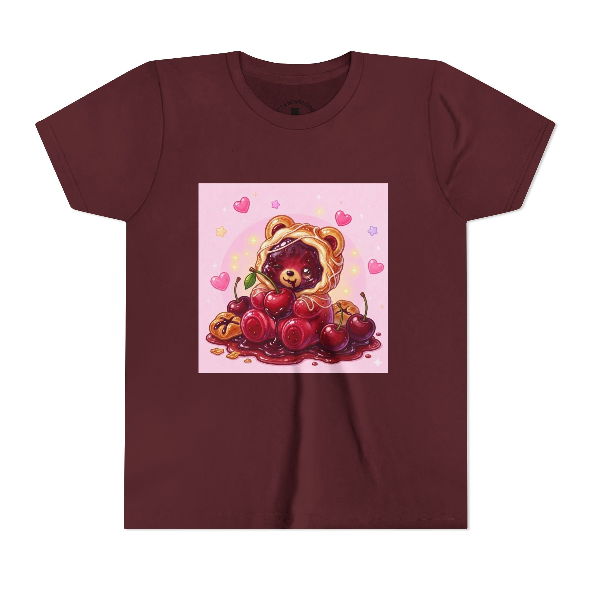 Cherry Danish Gooey Gummy Bear Graphic Youth T-Shirt