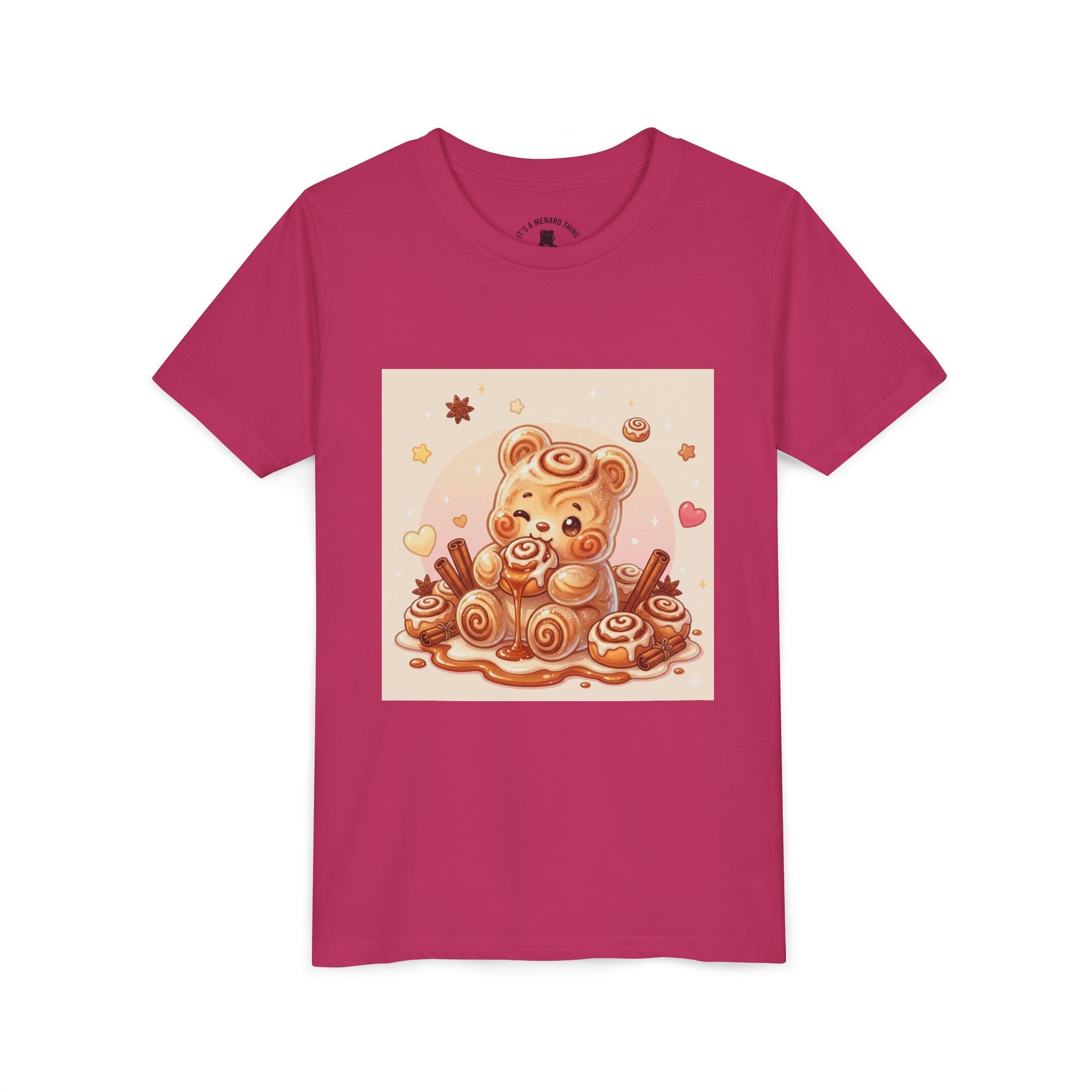 Cinnamon Swirl & Frosting Gooey Gummy Bear Graphic Youth T‑Shirt