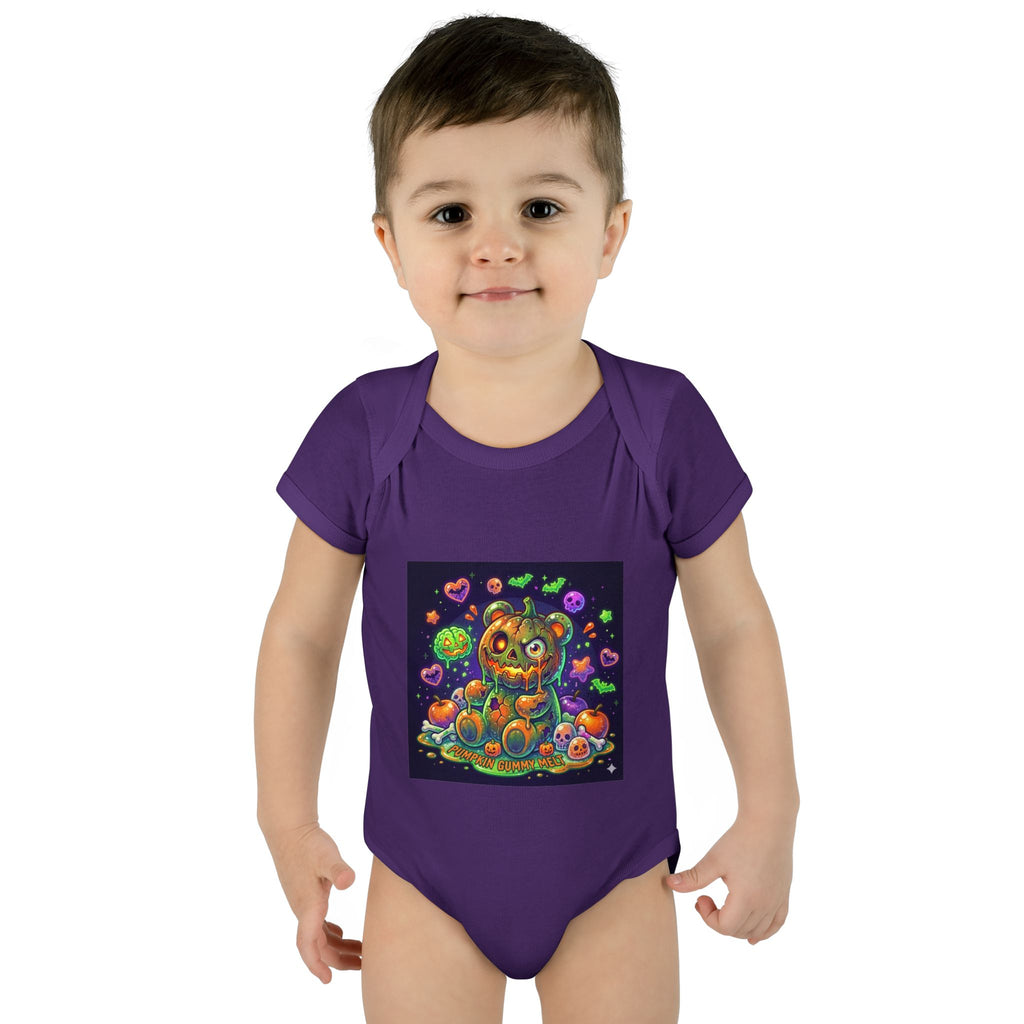 Halloween Pumpkin Head Gooey Gummy Bear - Infant Onesie