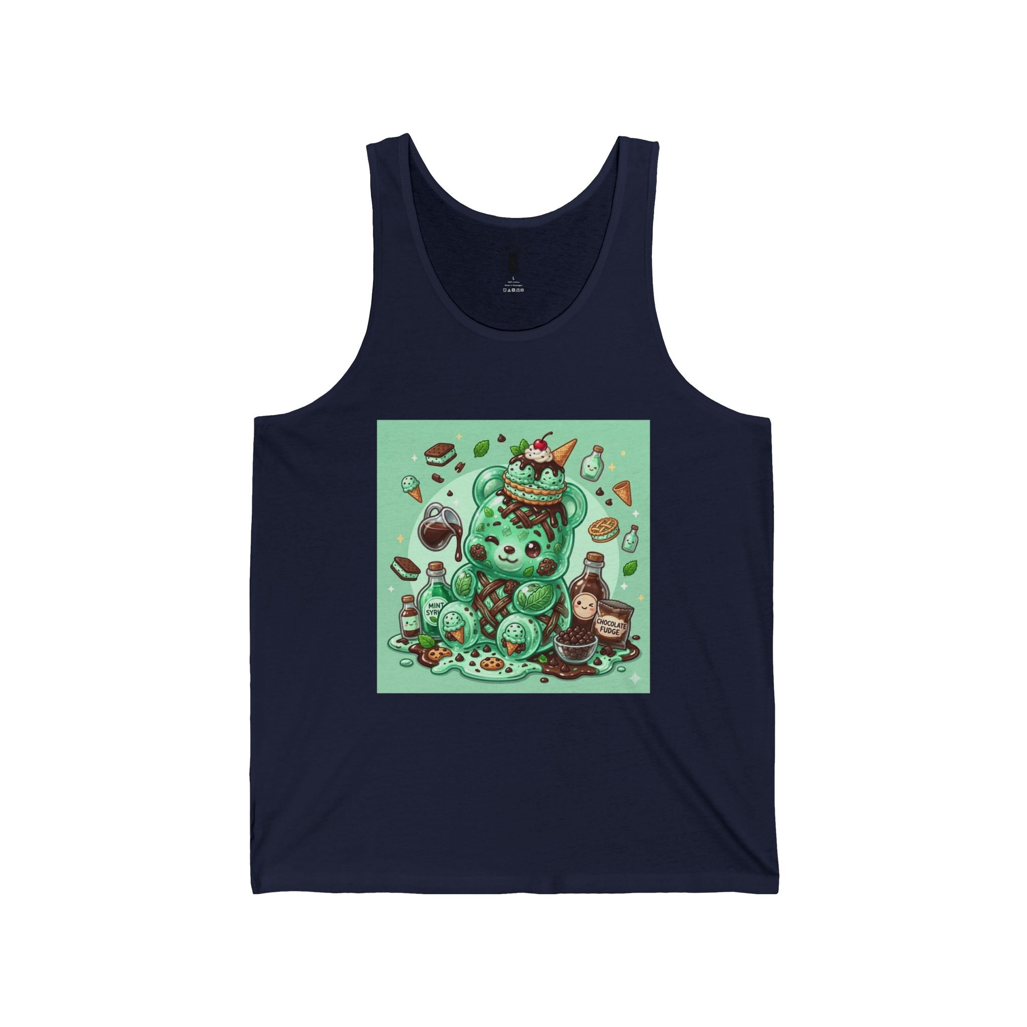 Special Mint Chip Ice Cream Delight, Gooey Gummy Bear — Kawaii Graphic Tank