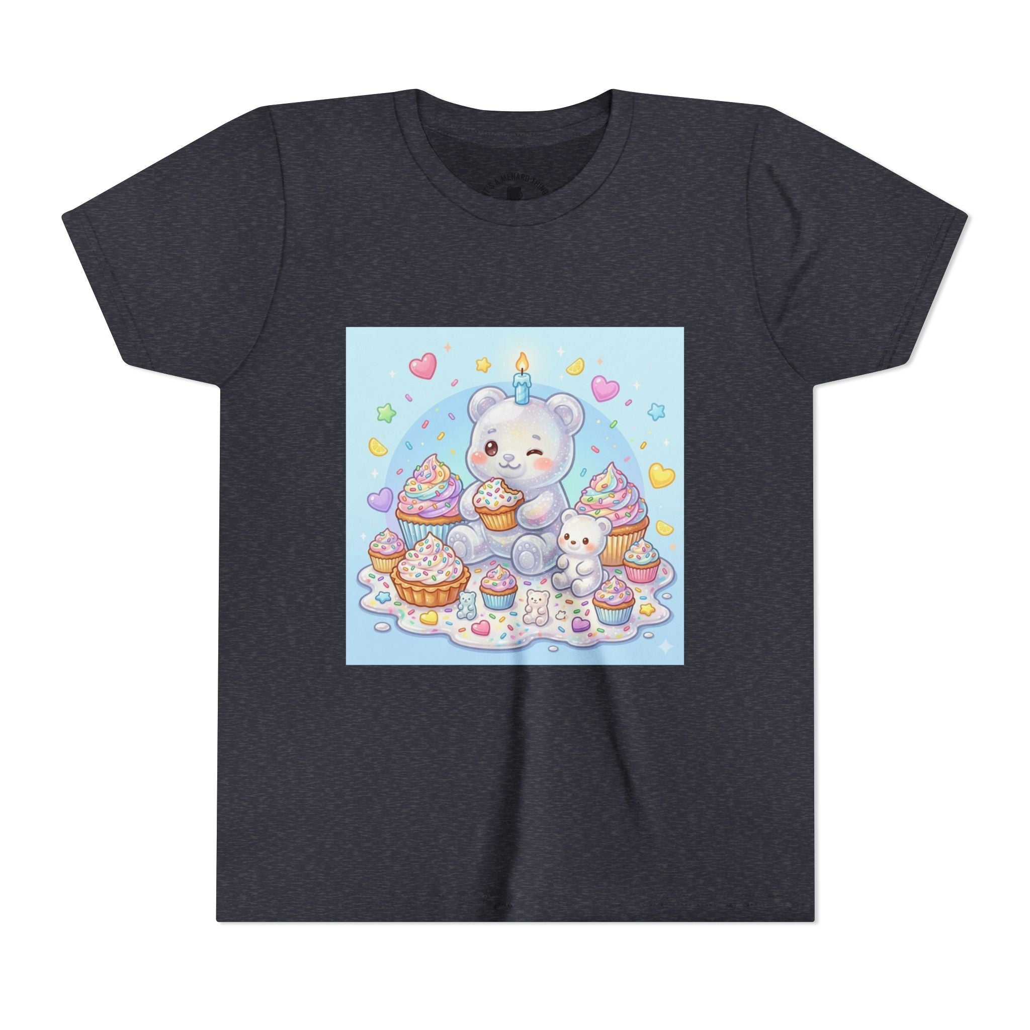 Kawaii Gooey Gummy Birthday Bears — Cute Pastel Dessert Graphic Shirt