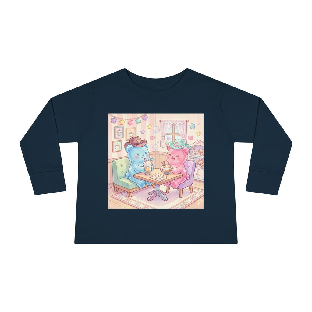 Cowboy Coffee Break, Oozy Bear Duo Friends- Graphic Long Sleeve Shirt