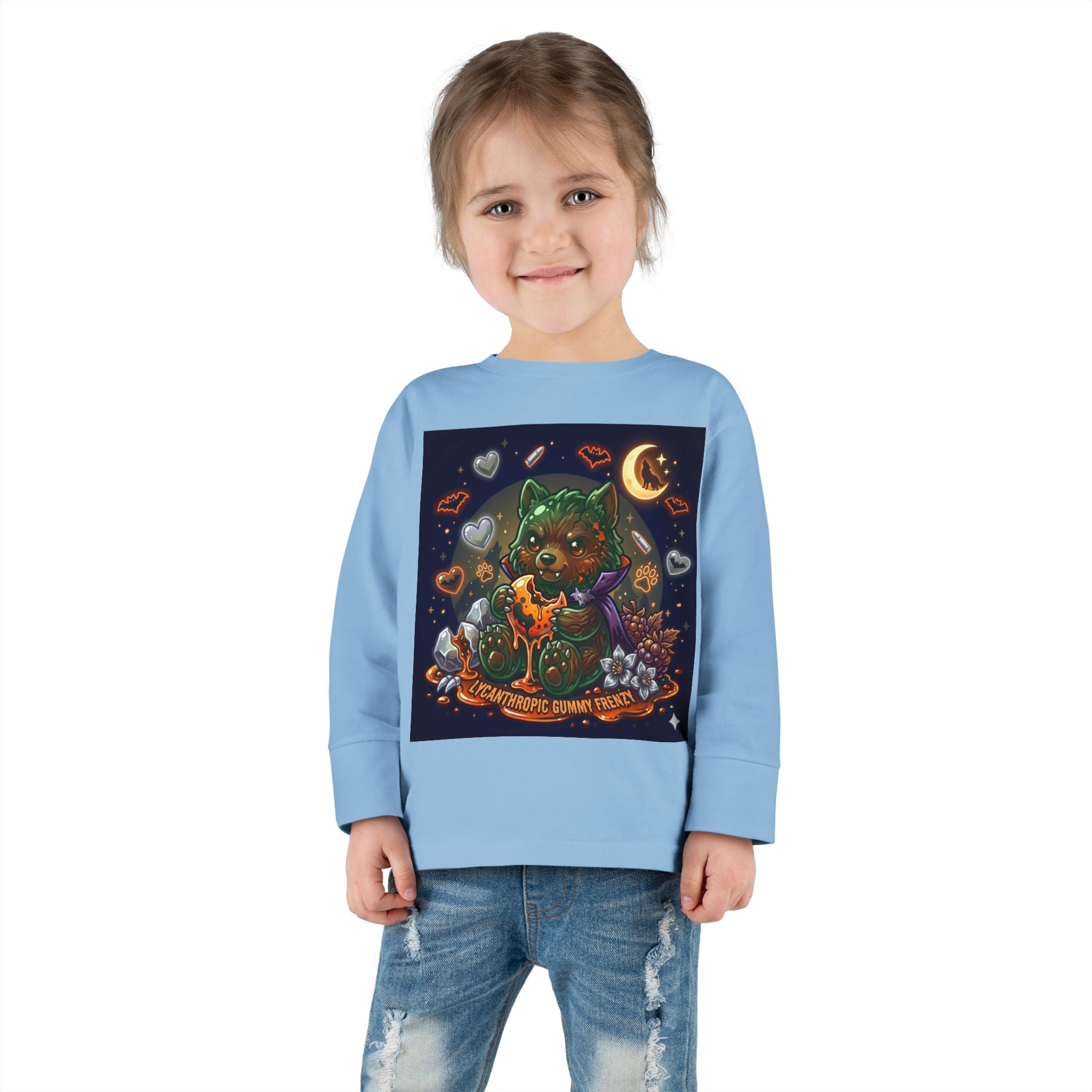 Werewolf Oozy Bear Gummy Halloween Special- Graphic Long Sleeve Shirt