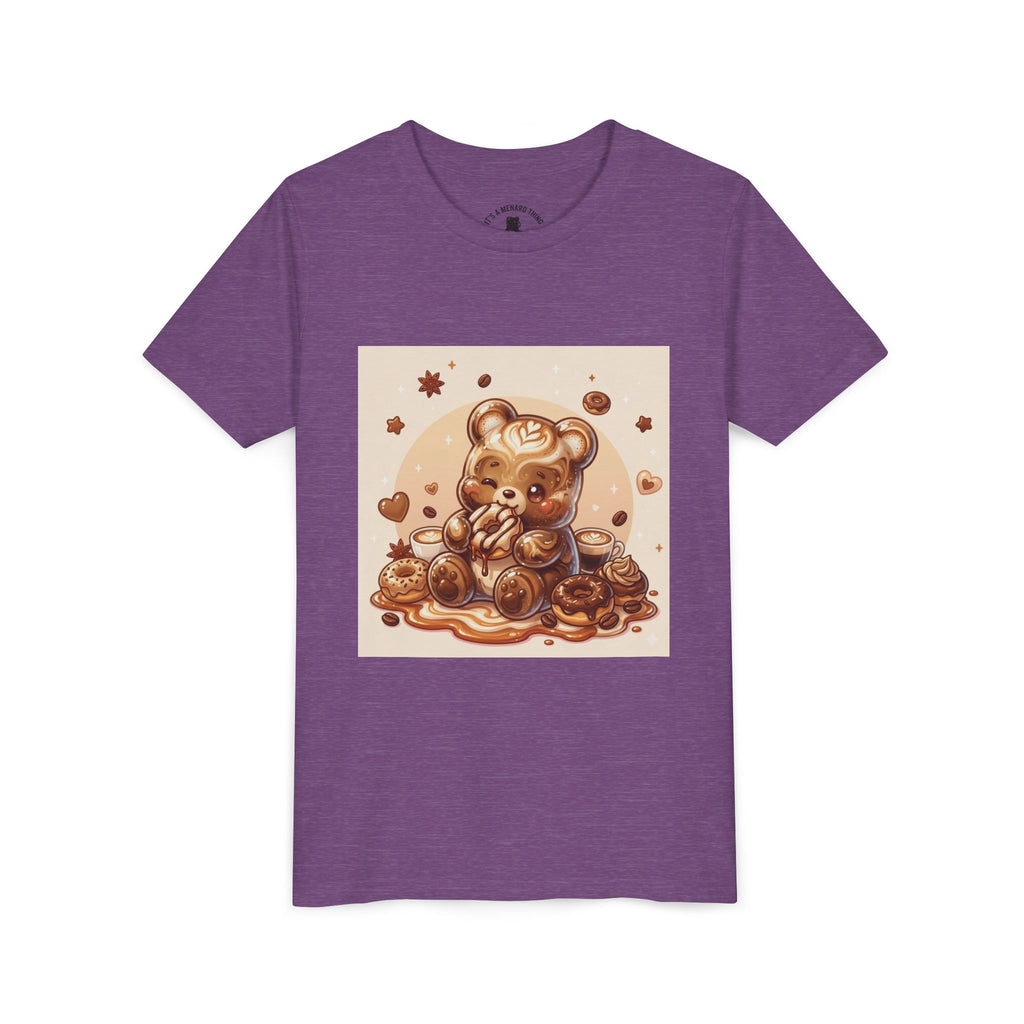 Coffee & Donuts Gooey Gummy Bear Graphic Kids Shirt