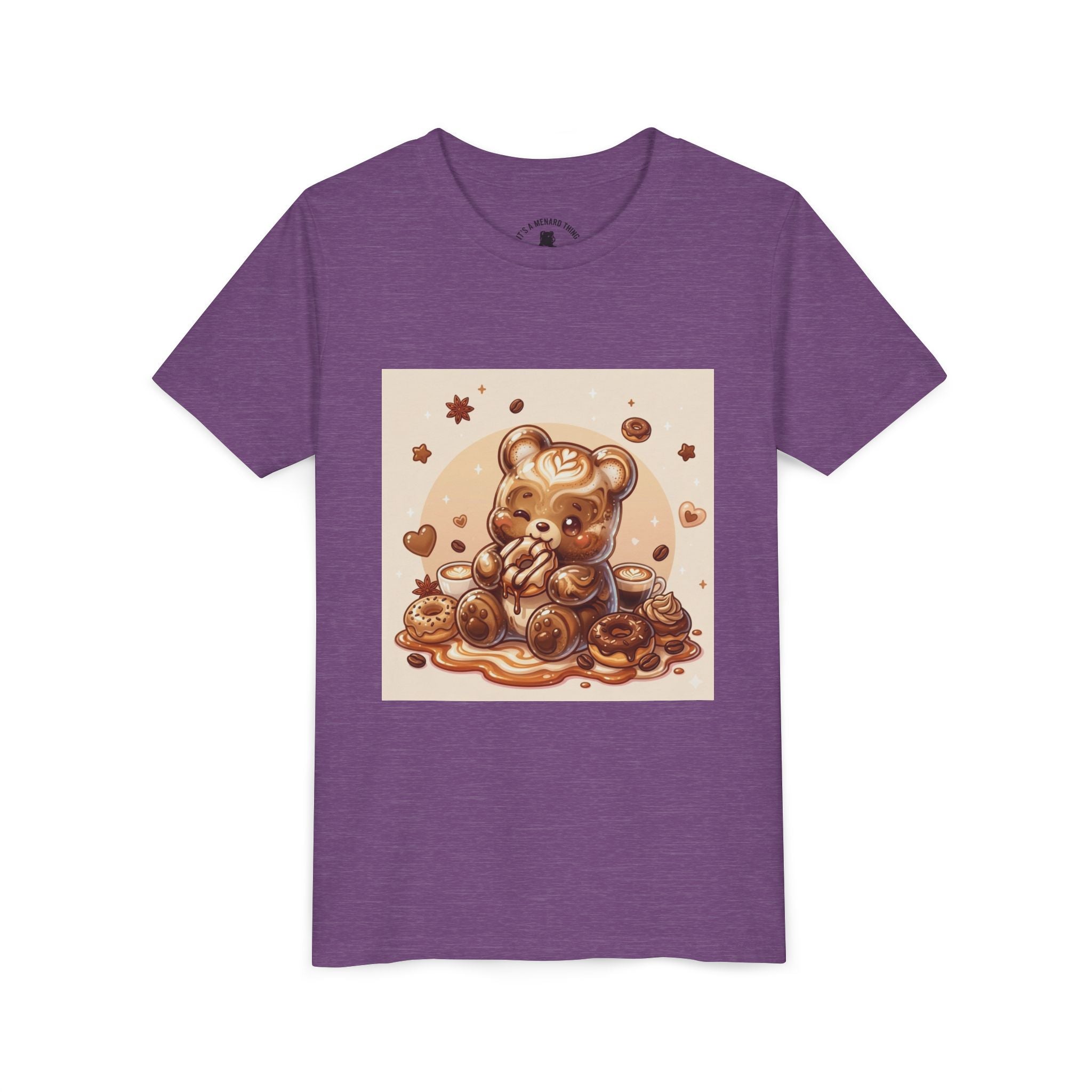 Coffee & Donuts Gooey Gummy Bear Graphic Kids Shirt