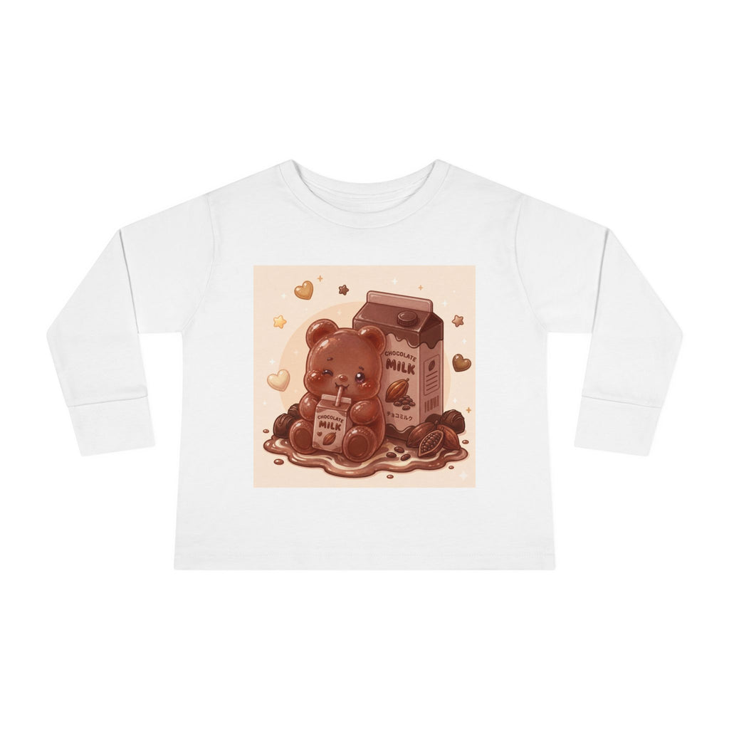 Chocolate Milk Oozy Bear- Graphic Long Sleeve Shirt