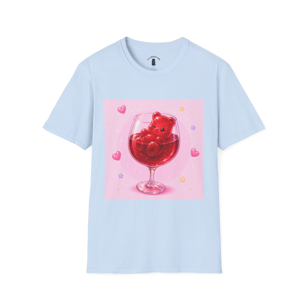 Red Wine Float, Ruby red Boozy Gooey Gummy Bear- Kawaii Graphic T-Shirt