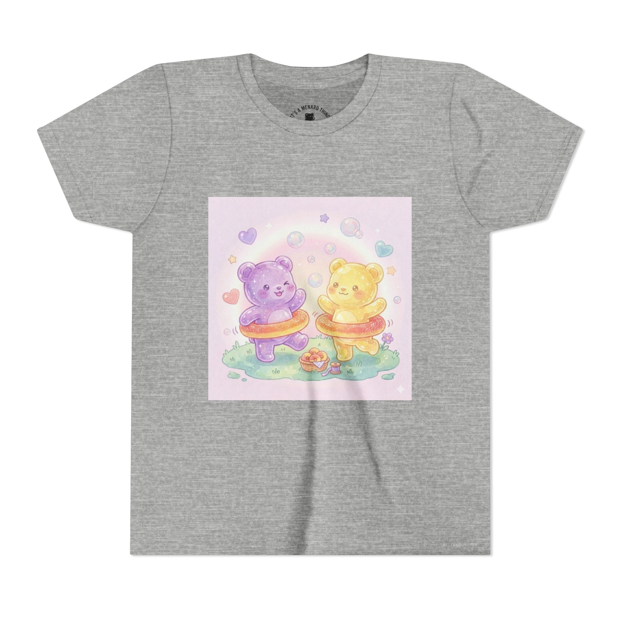 Friendship Peach ring Hula-Hoop Gooey Gummies- Graphic Kids T-Shirt