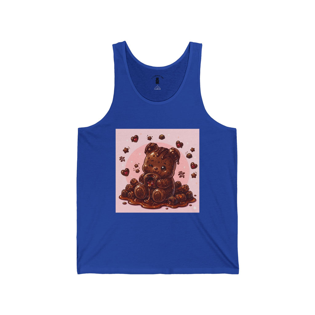 Chocolate Molten Lava Cake Surprise, Fudge Gooey Gummy Bear — Cute Graphic Tank Top