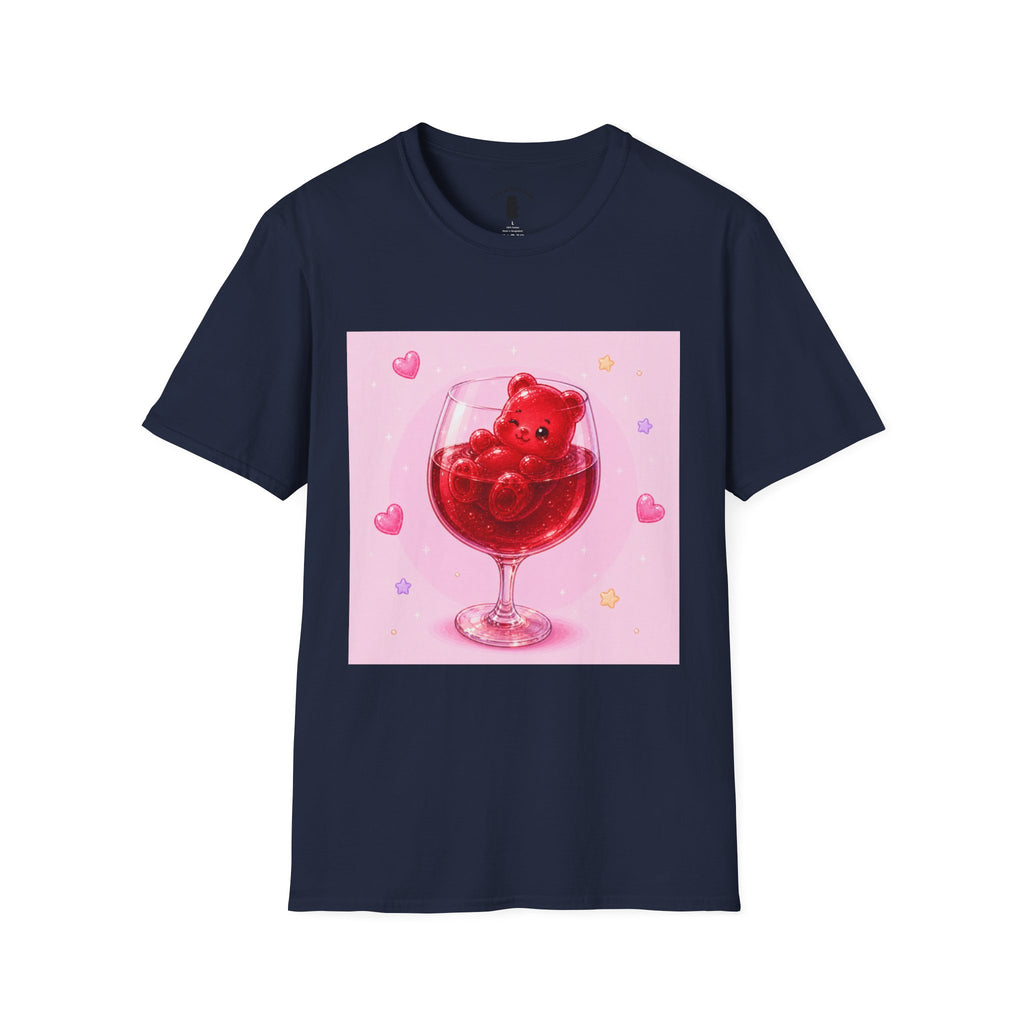 Red Wine Float, Ruby red Boozy Gooey Gummy Bear- Kawaii Graphic T-Shirt