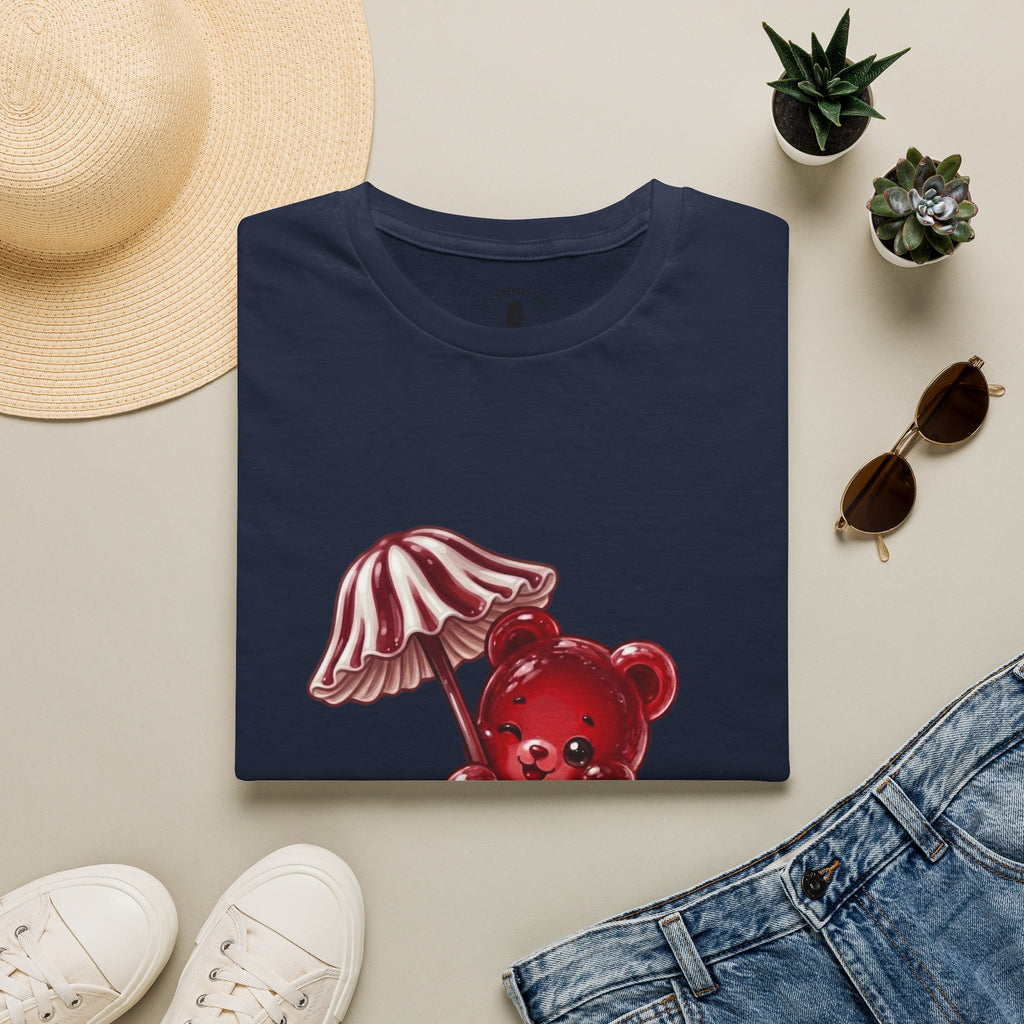 Special Red Stripped Mushroom Umbrella, Oozy Bear Gummy Friend- Graphic Shirt