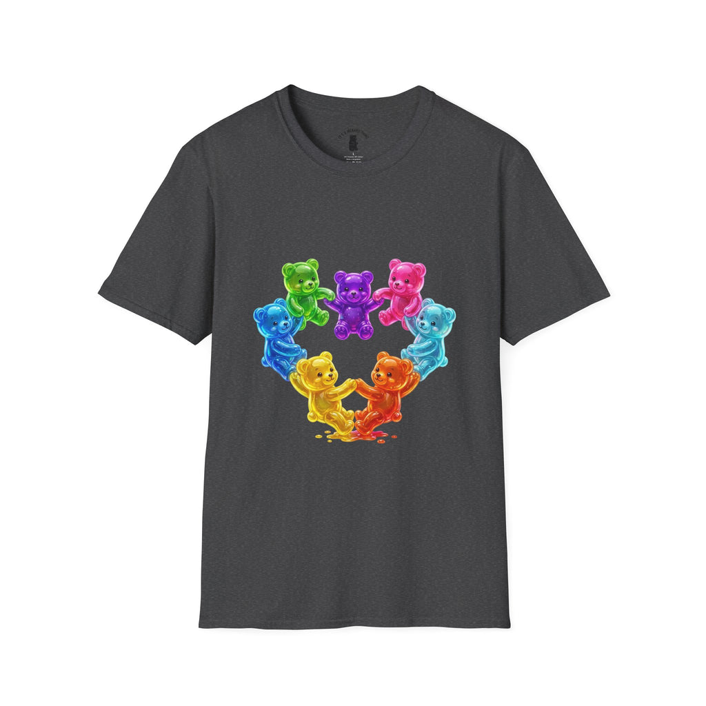 Holding Hands Into Heart Oozy Bear Gummy Friends- Graphic Shirt