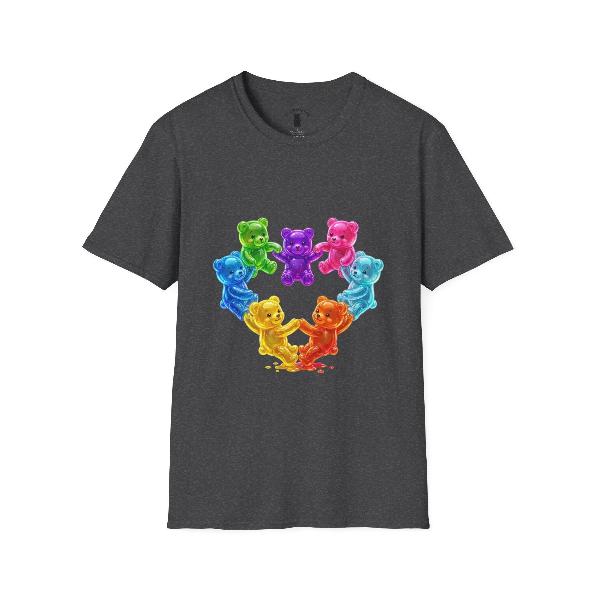 Holding Hands Into Heart Oozy Bear Gummy Friends- Graphic Shirt