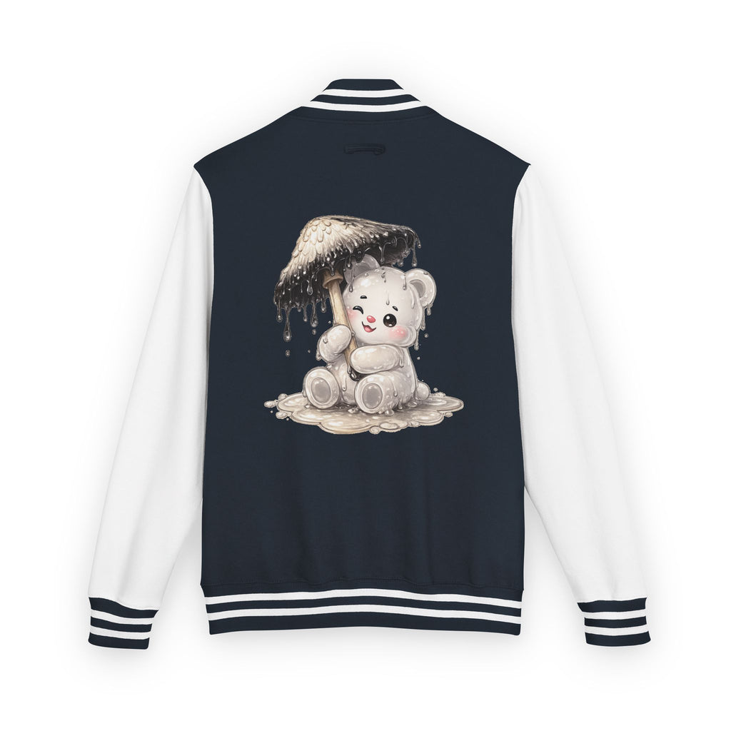 Pretty Ink Cap Mushroom, White Gooey Gummy Bear – Vintage Varsity Jacket