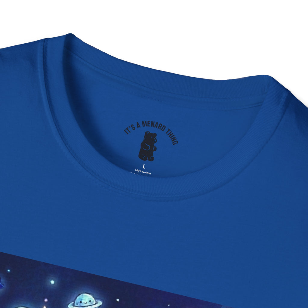 Floating By Uranus, Blue Crystal Gooey Gummy Bear- Kawaii Graphic T-Shirt