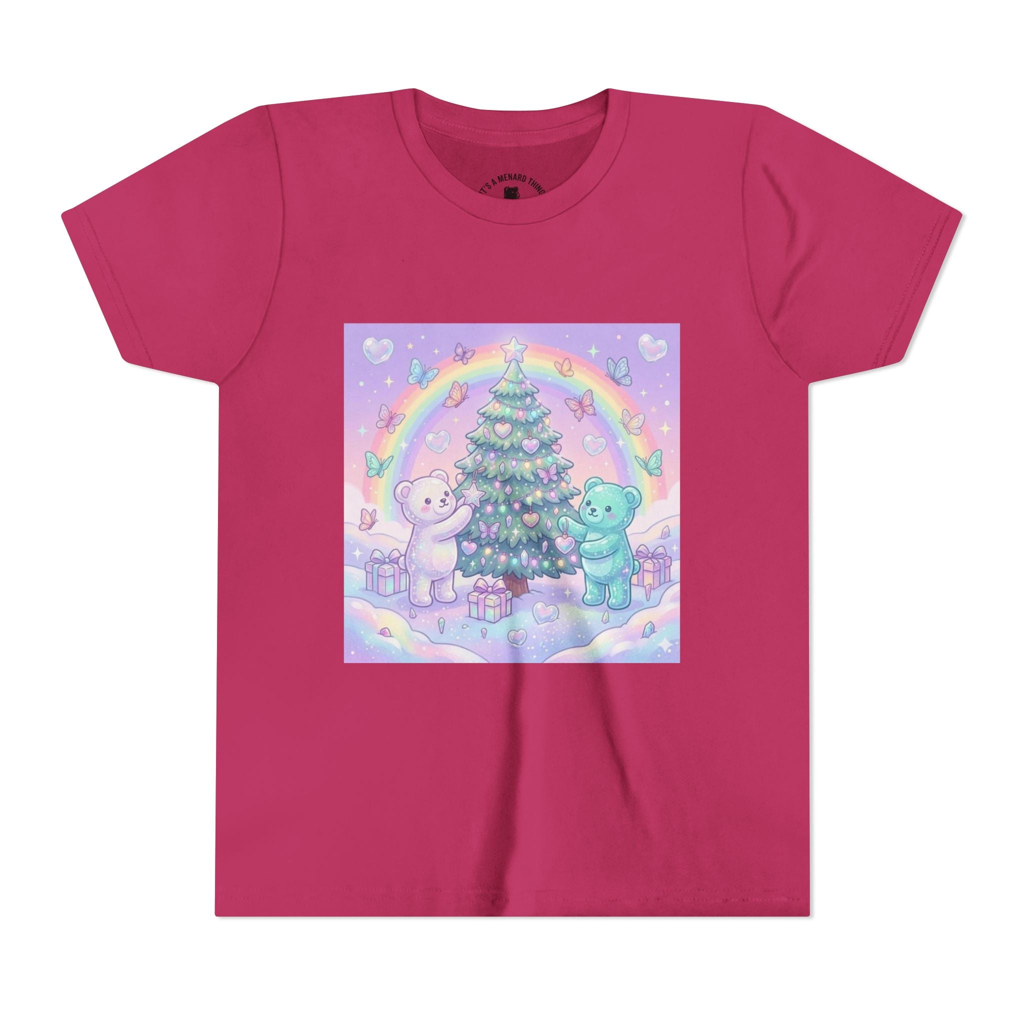 Gooey Gummy Bears Decorating Christmas Tree with Rainbow | Holiday Youth Shirt