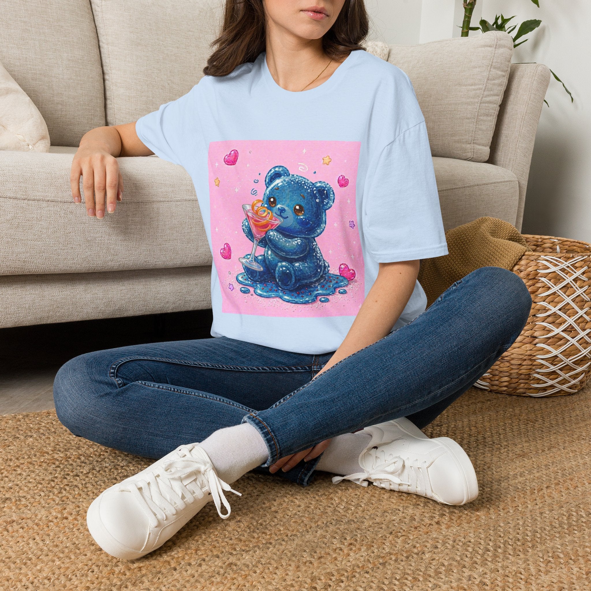 Special Cosmo Delight, Blue Oozy Boozy Gummy Bear Drinking Pal- Graphic Shirt