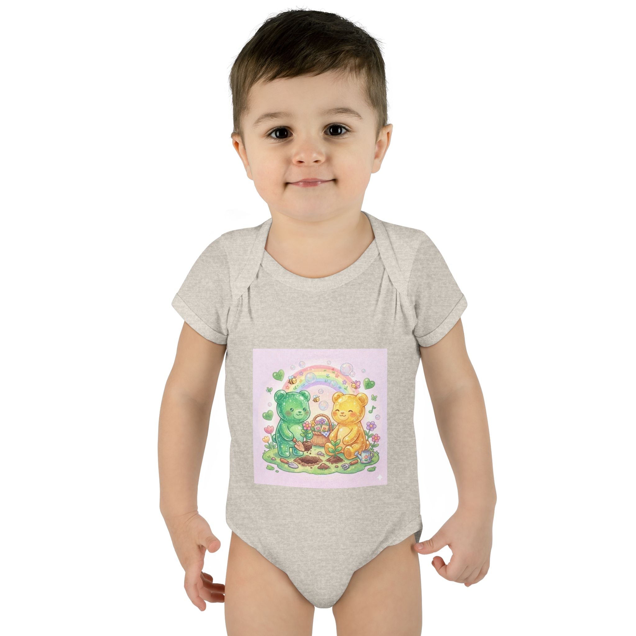 Copy of Infant Bodysuit — Oozy Gummy Bears Gardening Baby Onesie